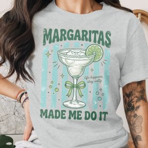 Margarita T-Shirt | Funny Drinking Shirt | Salty Life Vacation Tee | Bachelorette Party Gift for Her | Retro Cocktail Lover Summer Top