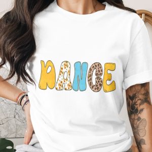 Groovy Dance Word Digital Download PNG, Sunflower Leopard Retro Letter Sublimation Design, Eclectic Faux Glitter Text File