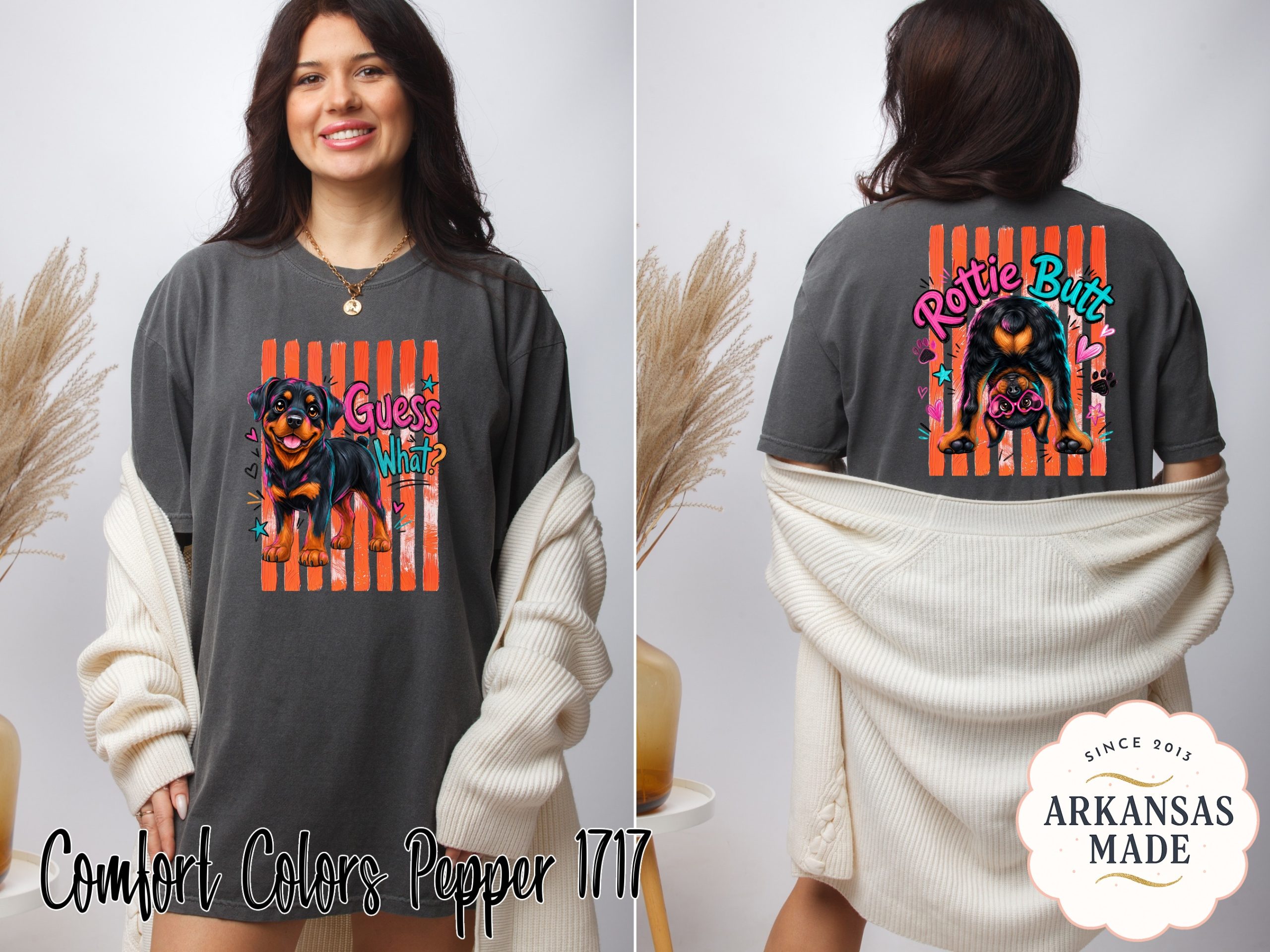 Cute Rottweiler Puppy T-Shirt, Comfort Colors ® Dog Mom Gift, Vibrant Pet Lover Tee, Pop Art Puppy Graphic Shirt, Unique Dog Owner Present - Image 3