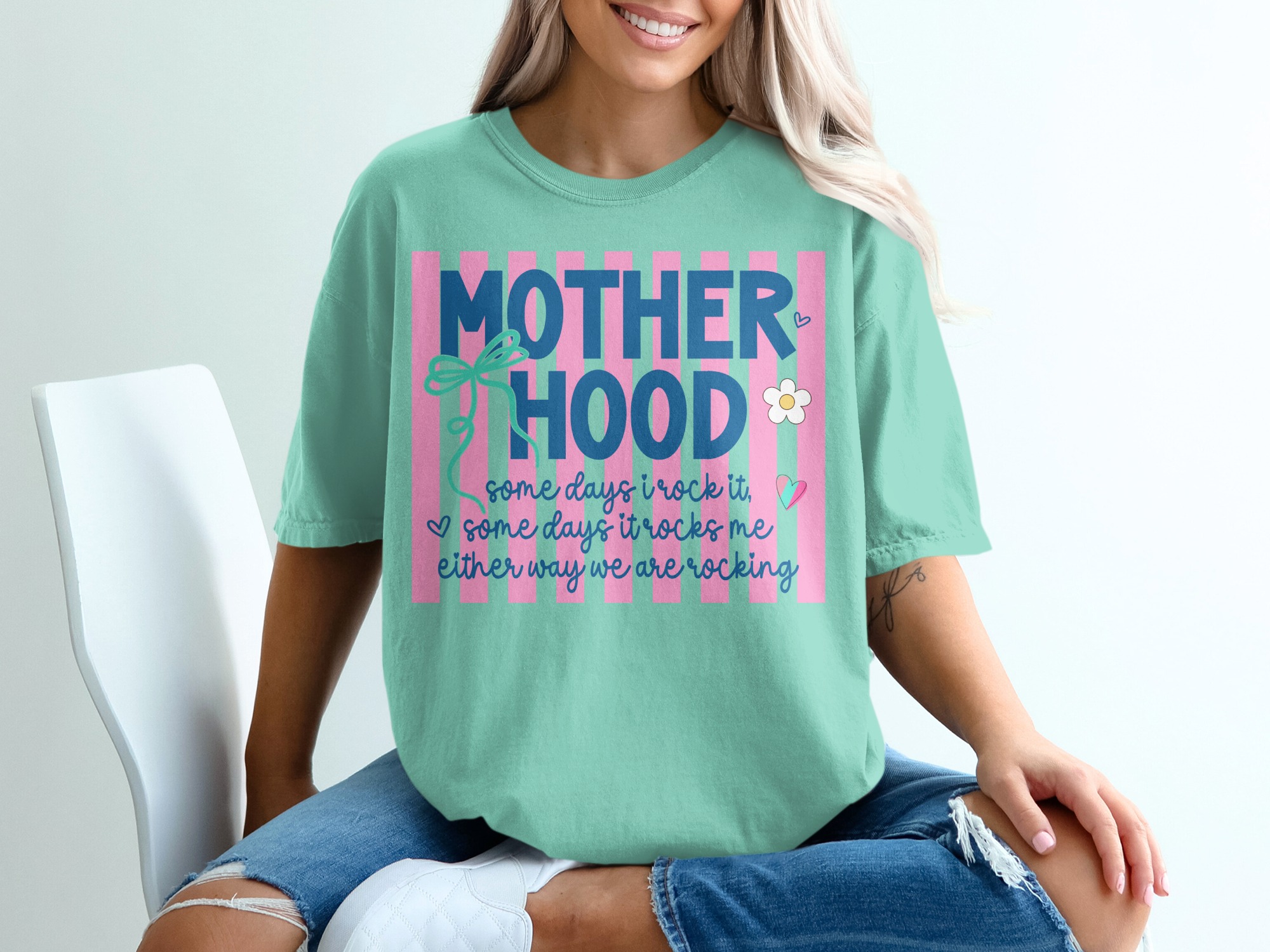 Comfort Colors® Motherhood T-Shirt, Mom Life Shirt, Some Days I Rock It Tee, Funny Motherhood Gift for New Mom, Mama Shirt, Cute Mom Gift - Image 10