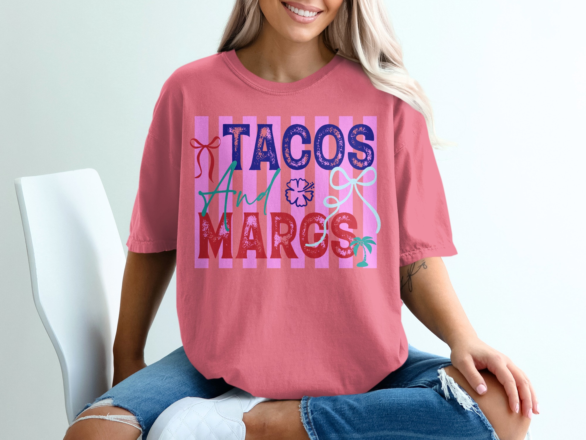 Tacos and Margs T-Shirt, Fun Margarita Drink Tee, Cinco de Mayo Party Shirt, Girls Trip Vacation Gift for Her - Image 16