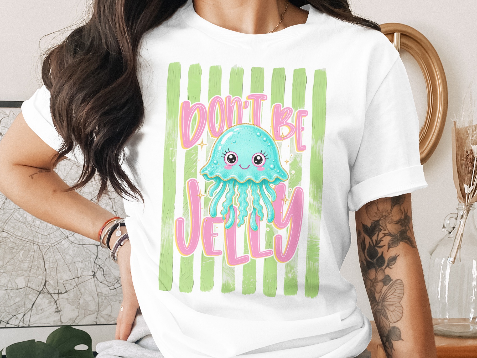 Comfort Colors® Don't Be Jelly T-Shirt, Cute Jellyfish Shirt, Summer Beach Tee, Ocean Lover Gift, Kawaii Humorous Top, Aesthetic Vacation