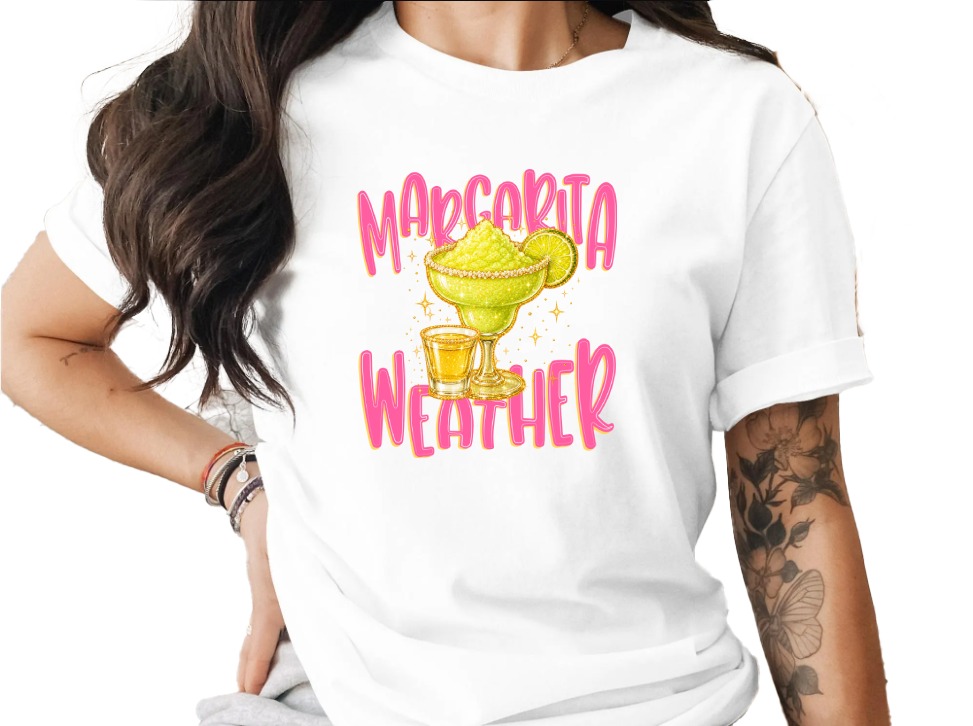 Margarita Weather T-Shirt, Sparkling Cocktail Tee, Girls Trip Shirt, Summer Party Top, Bachelorette Party Gift for Her, Fun Vacation Apparel