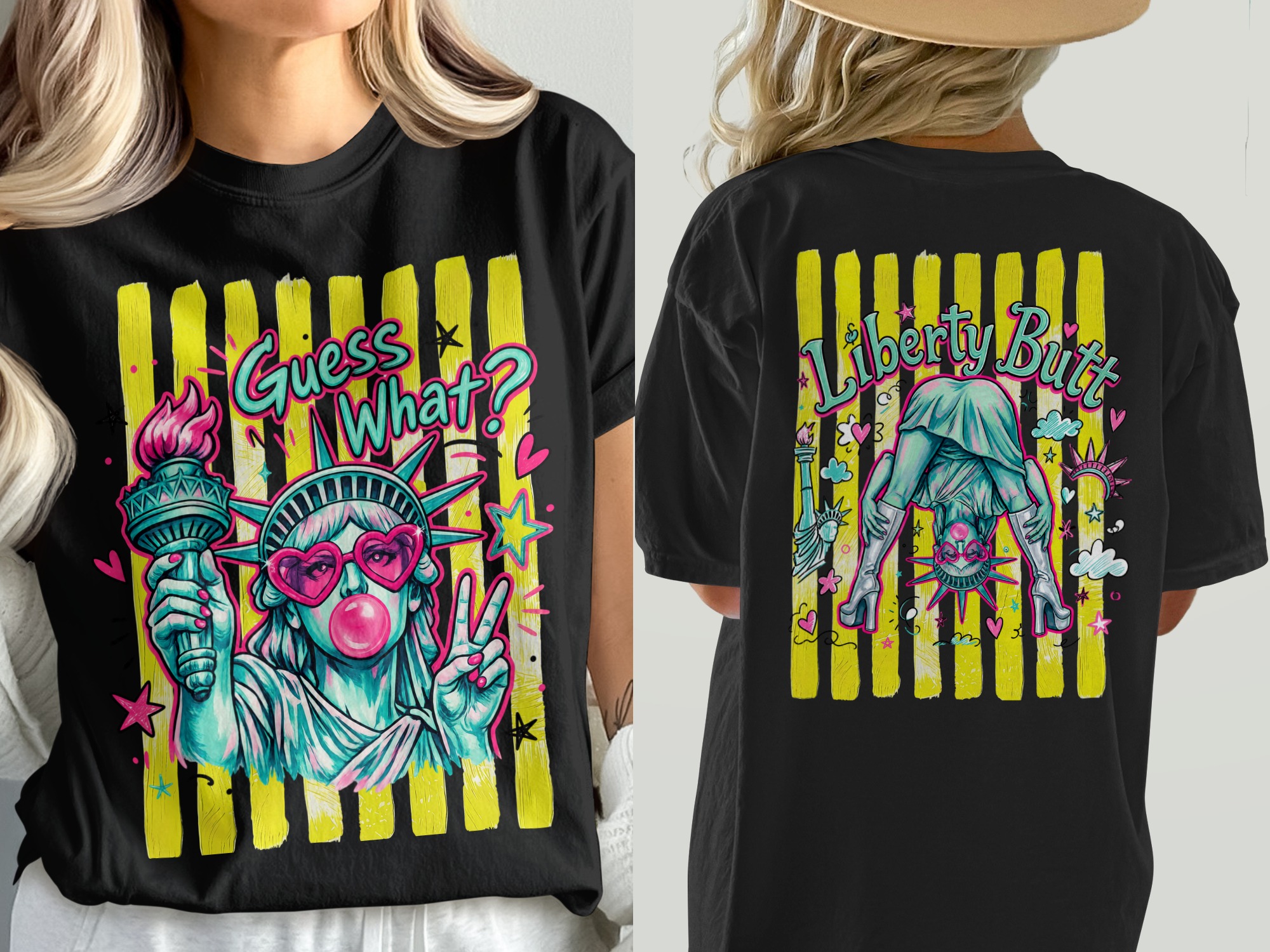 Sassy Statue of Liberty T-Shirt, Comfort Colors ® Guess What? Pop Art Graphic Tee, Retro Y2K Style, Aesthetic Gift for Her, Feminist Shirt - Image 5