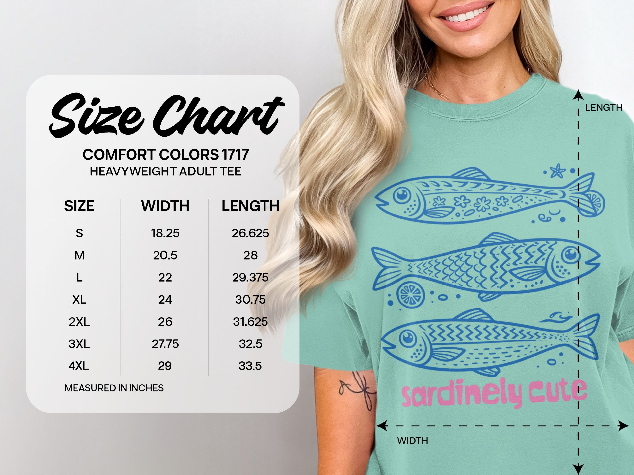 Sardinely Cute Fish T-Shirt, Whimsical Ocean Lover Tee, Coastal Marine Life Graphic Shirt, Unique Punny Fish Gift - Image 4