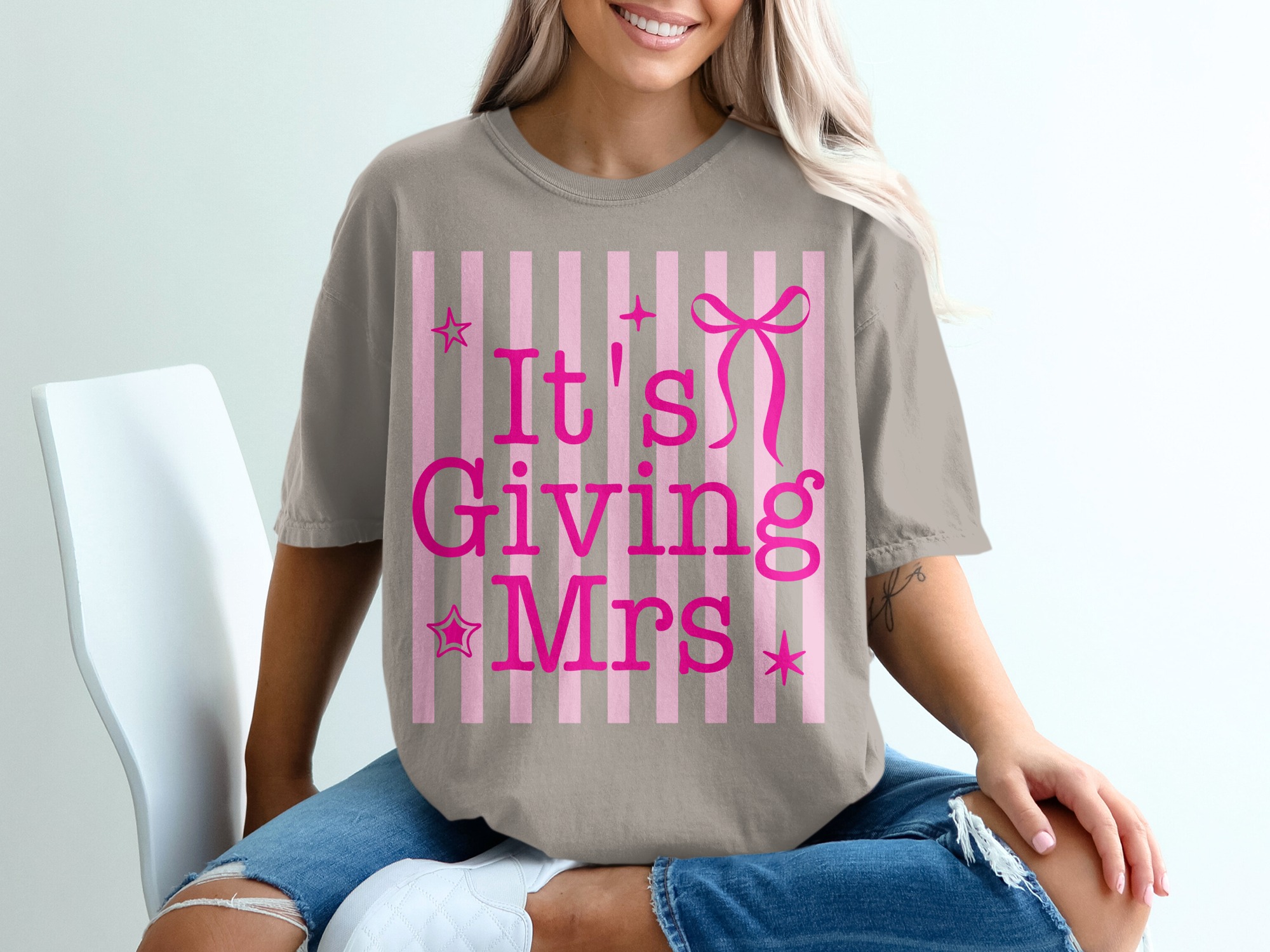 Comfort Colors® It's Giving Mrs T-Shirt, Future Mrs Shirt, Bachelorette Party Tee, Bridal Shower Gift, Engagement Party, Bride to Be Top - Image 11
