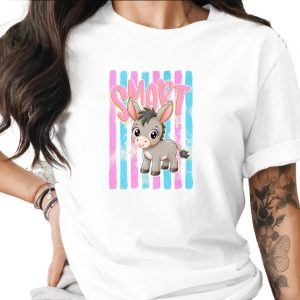 Comfort Colors ® Smart Donkey T-Shirt, Cute Animal Kawaii Tee, Whimsical Farm Animal Shirt, Positive Affirmation Gift for Her, Student
