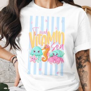Comfort Colors® Vitamin Sea T-Shirt, Cute Beach Vacation Tee, Ocean Life Lover Shirt, Summer Travel Gift for Her, Aesthetic Coastal Graphic