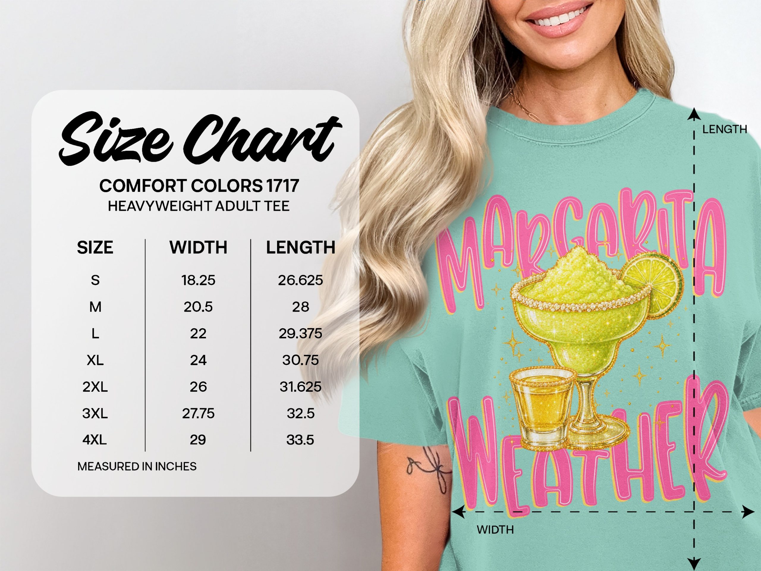 Margarita Weather T-Shirt, Sparkling Cocktail Tee, Girls Trip Shirt, Summer Party Top, Bachelorette Party Gift for Her, Fun Vacation Apparel - Image 6