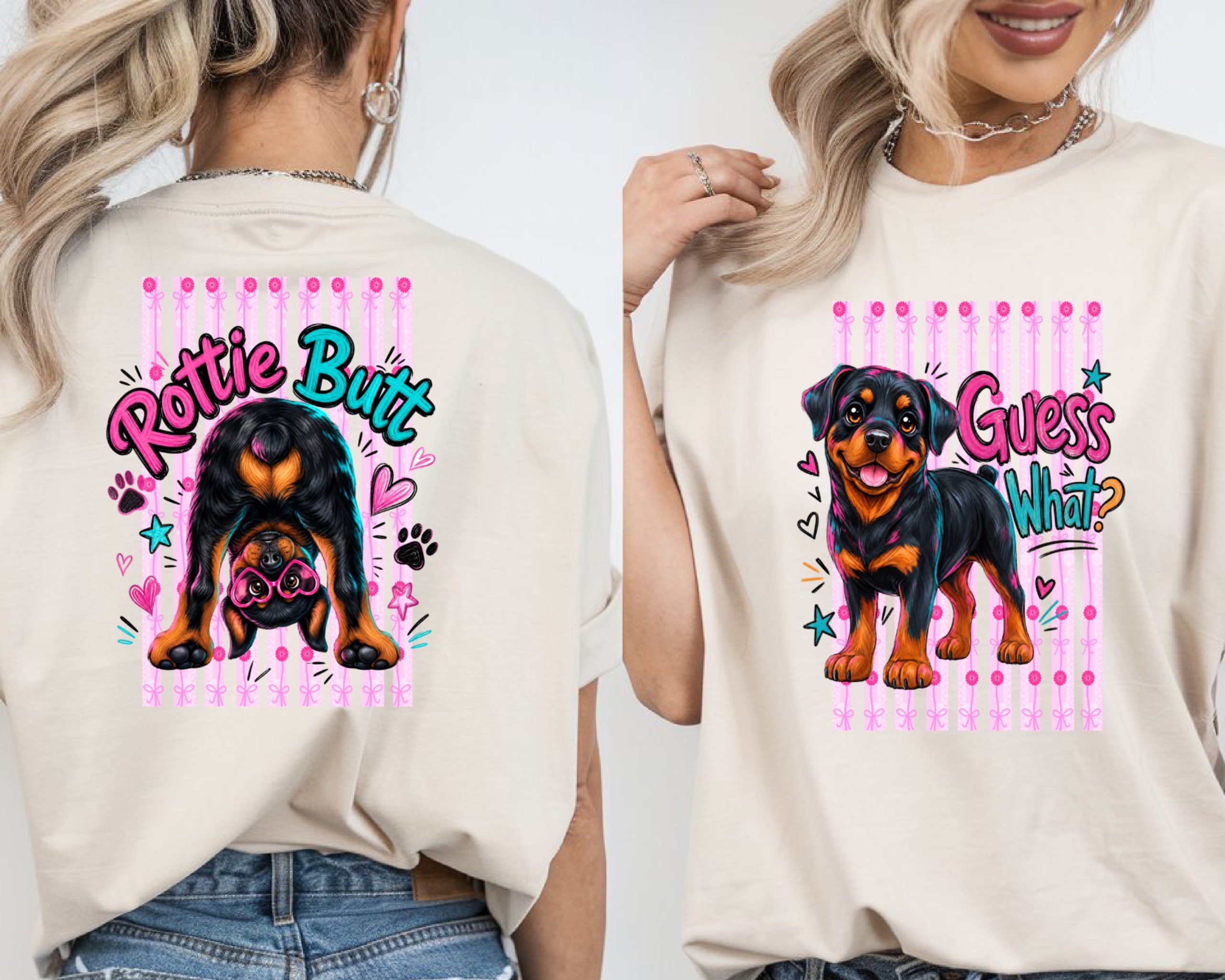 Cute Rottweiler T-Shirt, Comfort Colors ® Puppy Dog Tee for Dog Moms & Pet Lovers, Playful Guess What Graphic Shirt, Vibrant Pet Owner Gift - Image 2