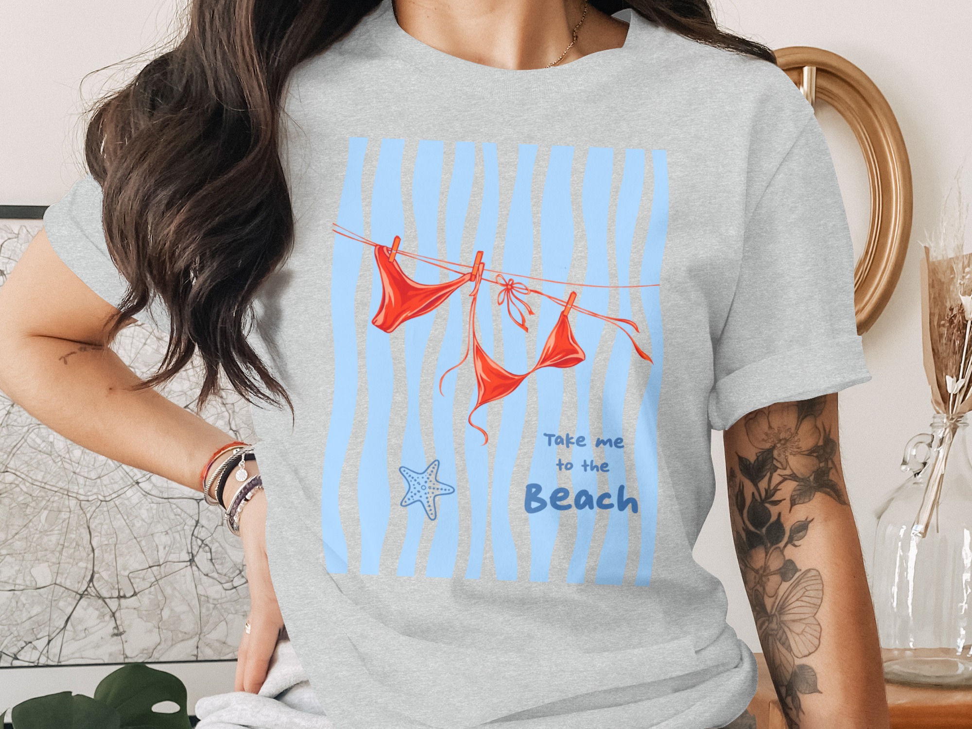 Take Me To The Beach T-Shirt, Beach Lover Gift, Summer Vacation Top, Cute Women's Beach Tee, Coastal Vibe Shirt, Travel Ready Outfit