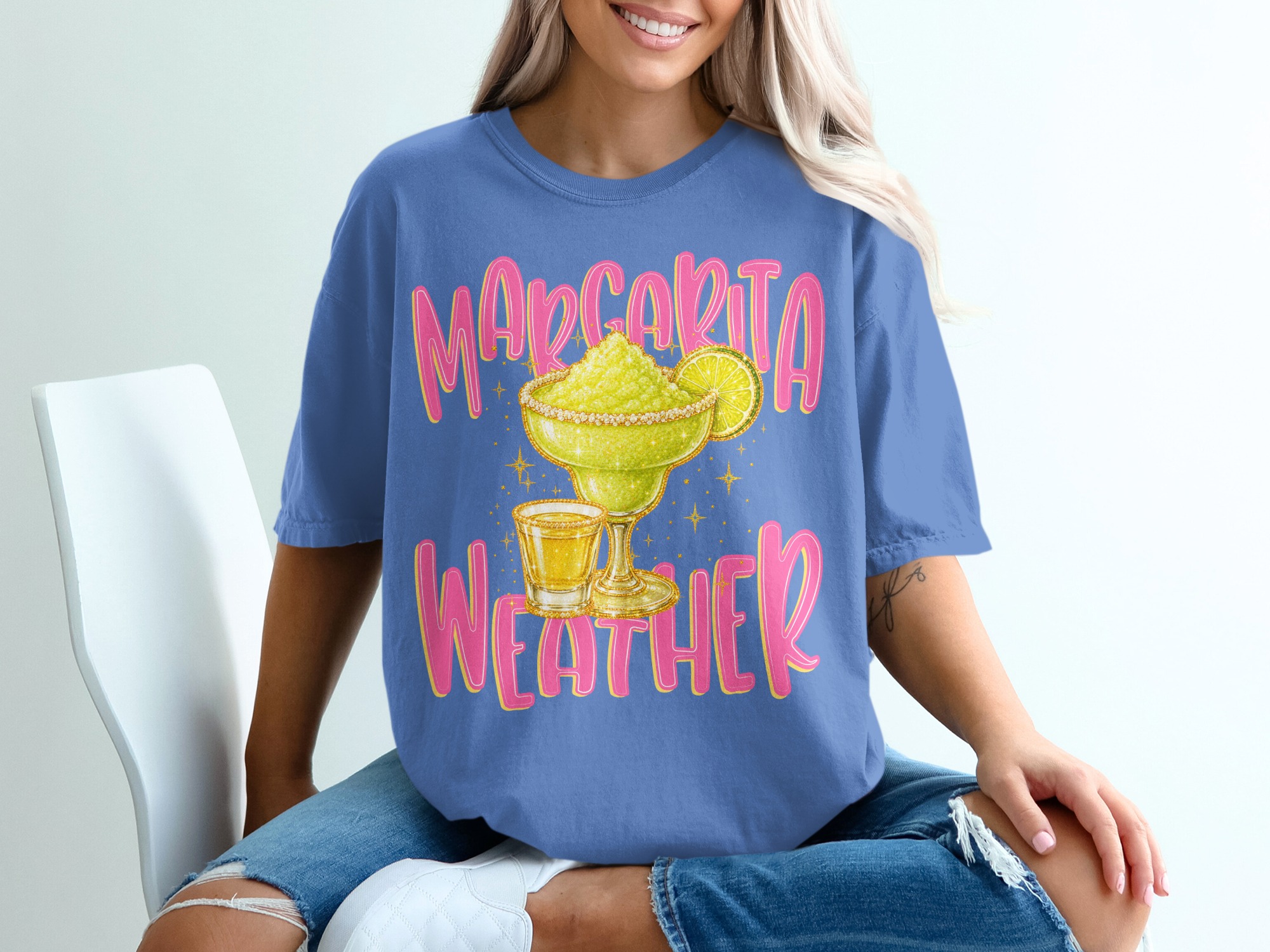 Margarita Weather T-Shirt, Sparkling Cocktail Tee, Girls Trip Shirt, Summer Party Top, Bachelorette Party Gift for Her, Fun Vacation Apparel - Image 20