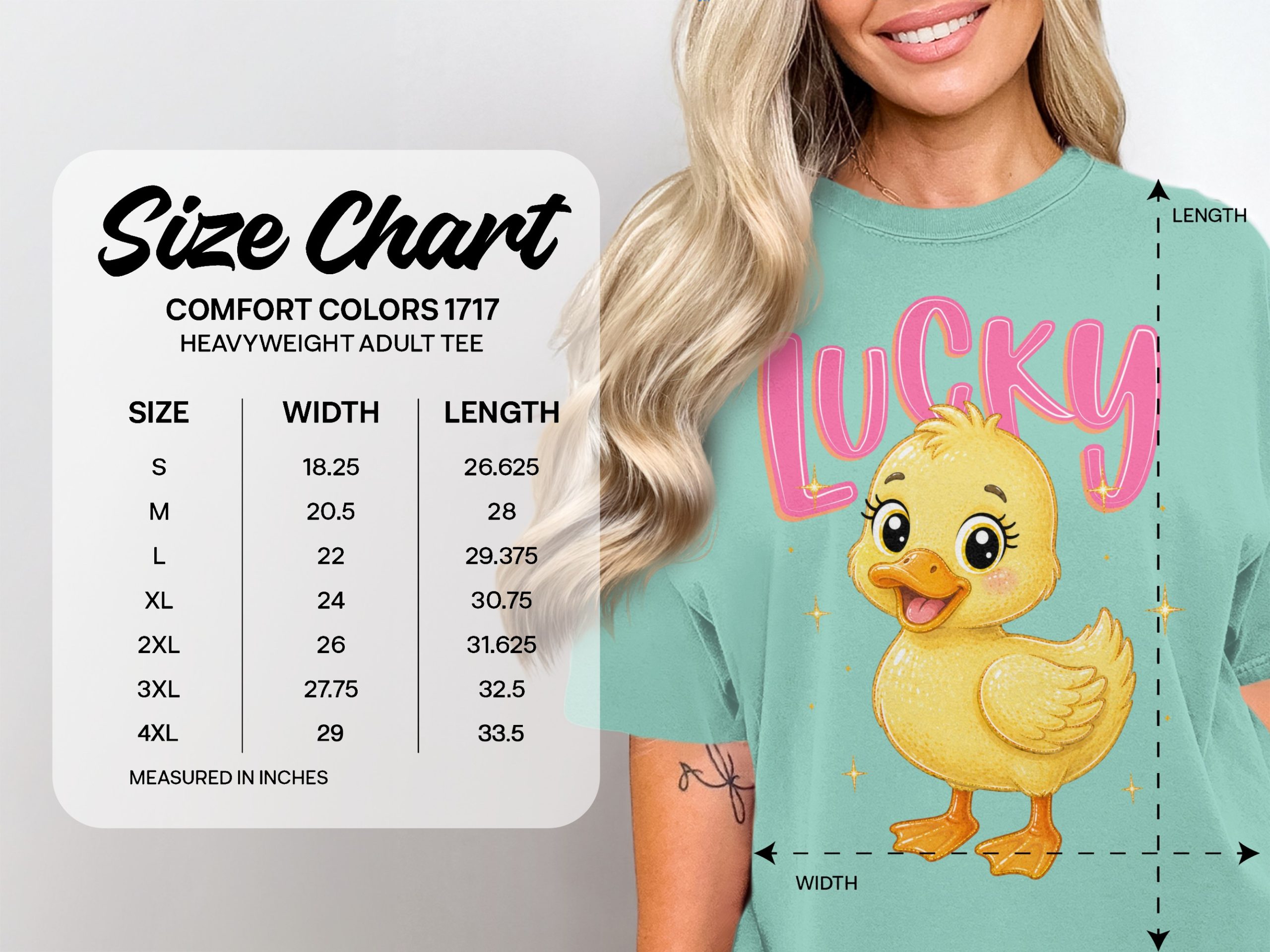 Lucky Duck T-Shirt, Cute Baby Duckling Graphic Tee, Kawaii Animal Shirt, Pink Lucky Top, Positive Vibe Gift - Image 4