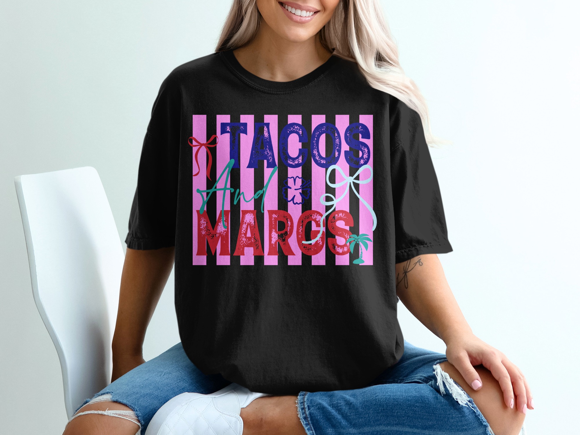 Tacos and Margs T-Shirt, Fun Margarita Drink Tee, Cinco de Mayo Party Shirt, Girls Trip Vacation Gift for Her - Image 8