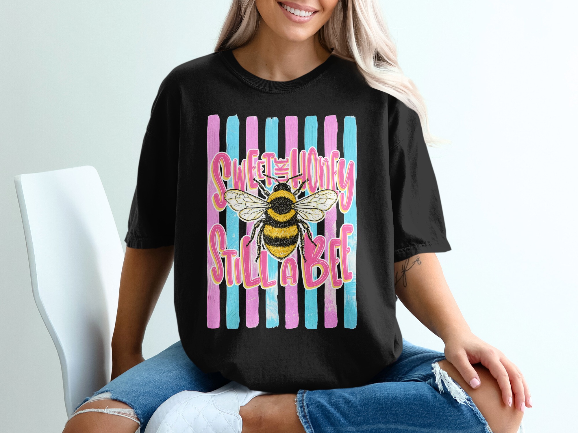 Comfort Colors ® Sweet as Honey Still a Bee T-Shirt, Bumblebee Lover Gift, Sassy Feminist Tee, Cute Insect Top, Positive Vibe Shirt - Image 8