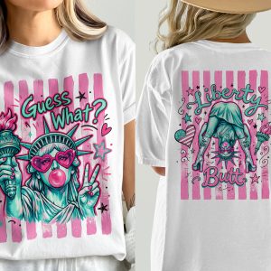 Sassy Statue of Liberty T-Shirt, Comfort Colors ® Pink Pop Art Y2K Tee, Bubblegum Liberty Peace Sign Graphic Shirt, Fun American Icon Gift