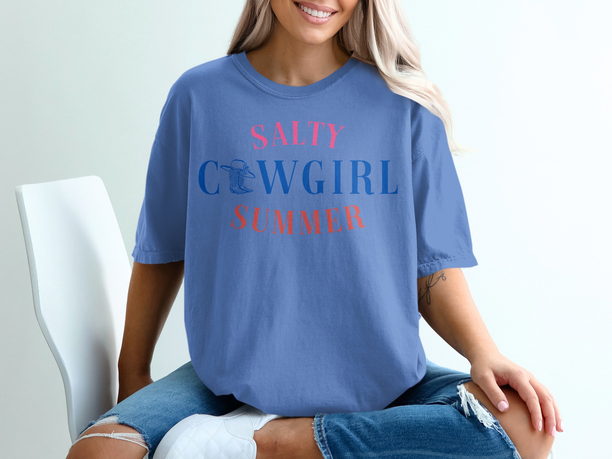 Salty Cowgirl Summer T-Shirt, Western Graphic Tee, Funny Cowgirl Shirt, Beach Vacation Outfit, Rodeo Girl Apparel, Gift for Her - Image 20