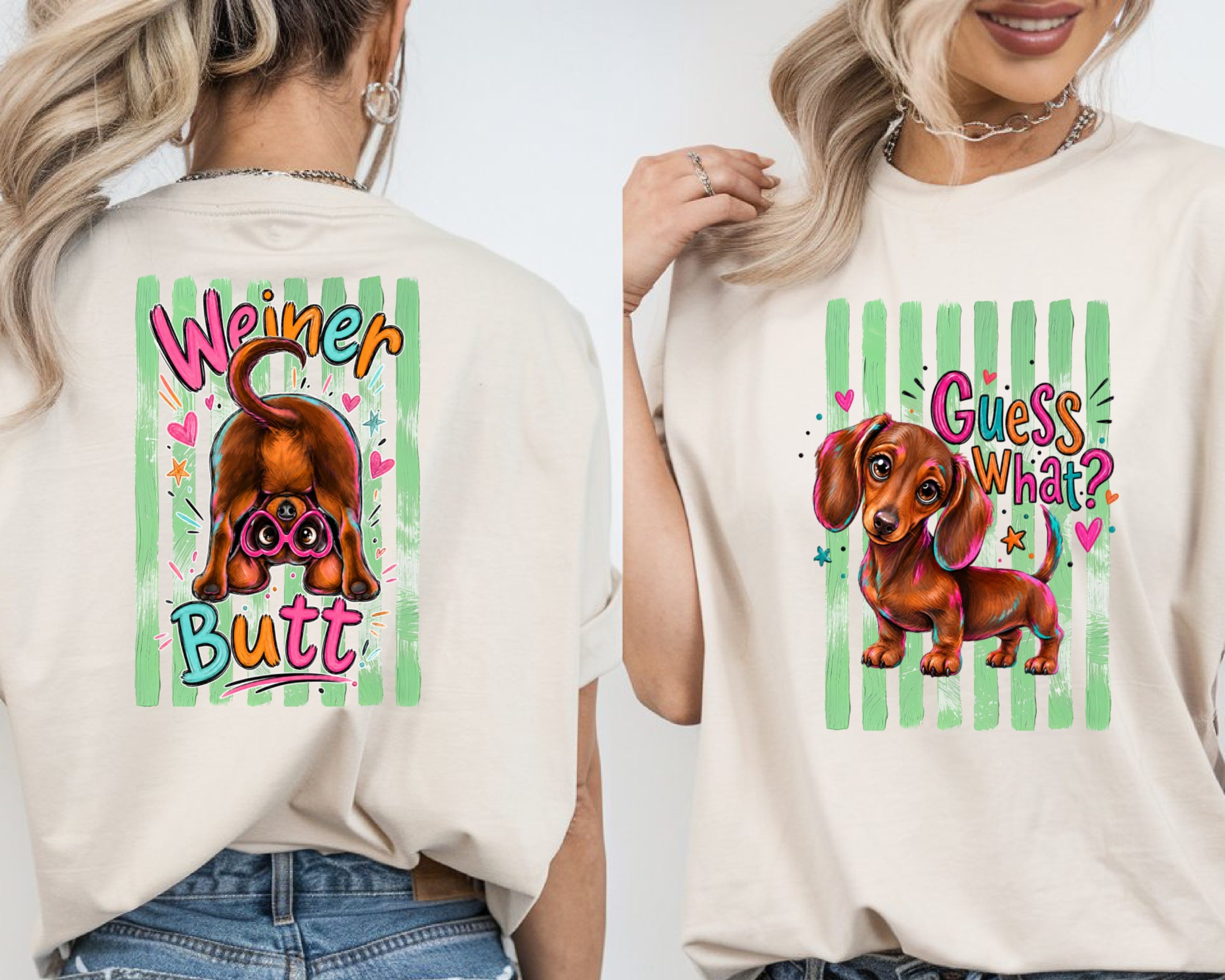 Cute Dachshund T-Shirt Comfort Colors ®, Funny Wiener Dog Tee, 'Guess What' Dog Mom Gift, Adorable Puppy Graphic Tee - Image 2