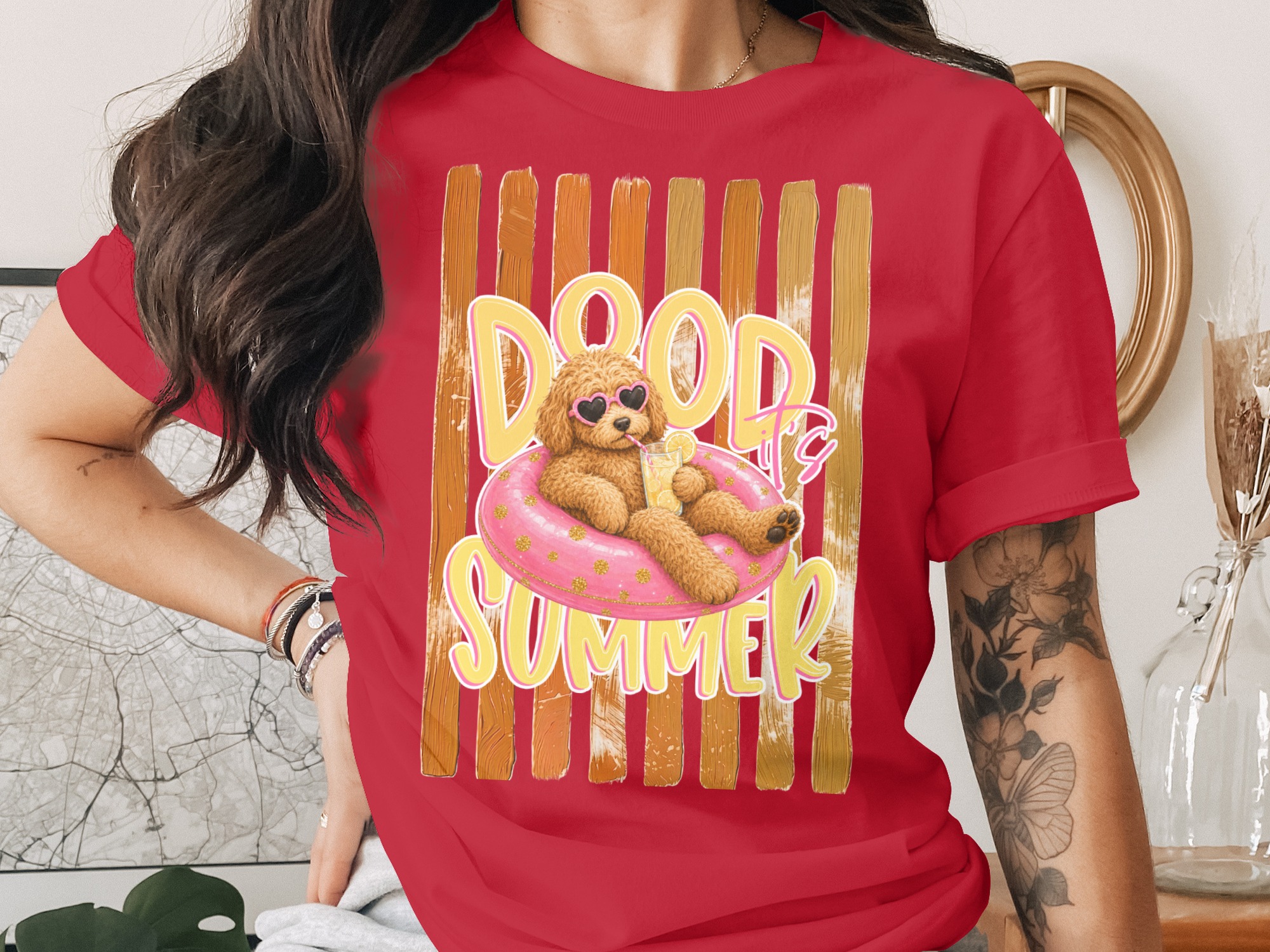 Comfort Colors® Doodle Summer T-Shirt, Dog Lover Tee, Goldendoodle Gift, Cute Pet Owner Vacation Shirt, Funny Summer Vibe, Puppy Mom Present - Image 4