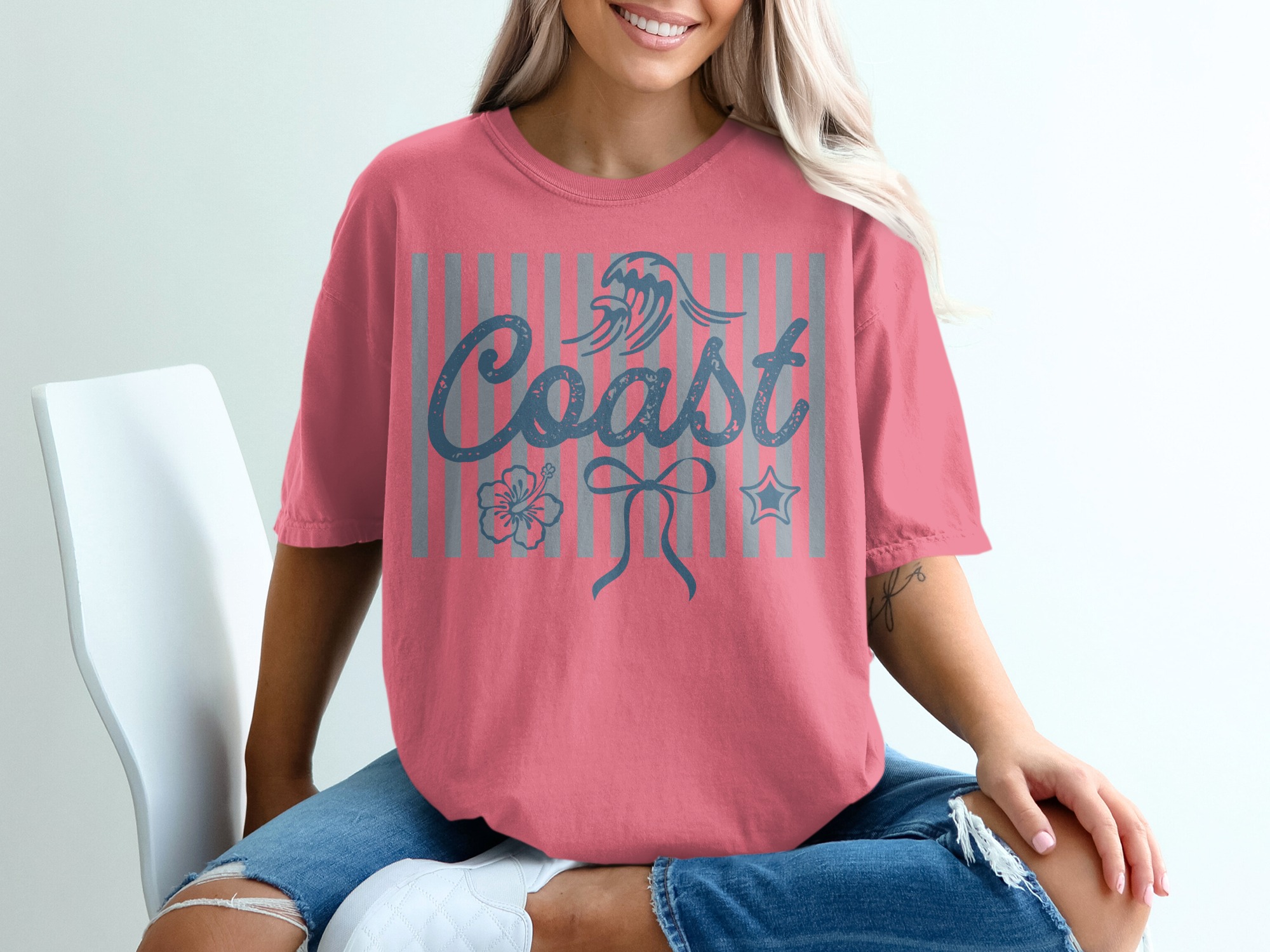 Coast T-Shirt, Beach Lover Summer Vacation Tee, Coastal Vibe Gift for Her, Nautical Ocean Adventure Apparel, Holiday Travel Top - Image 16