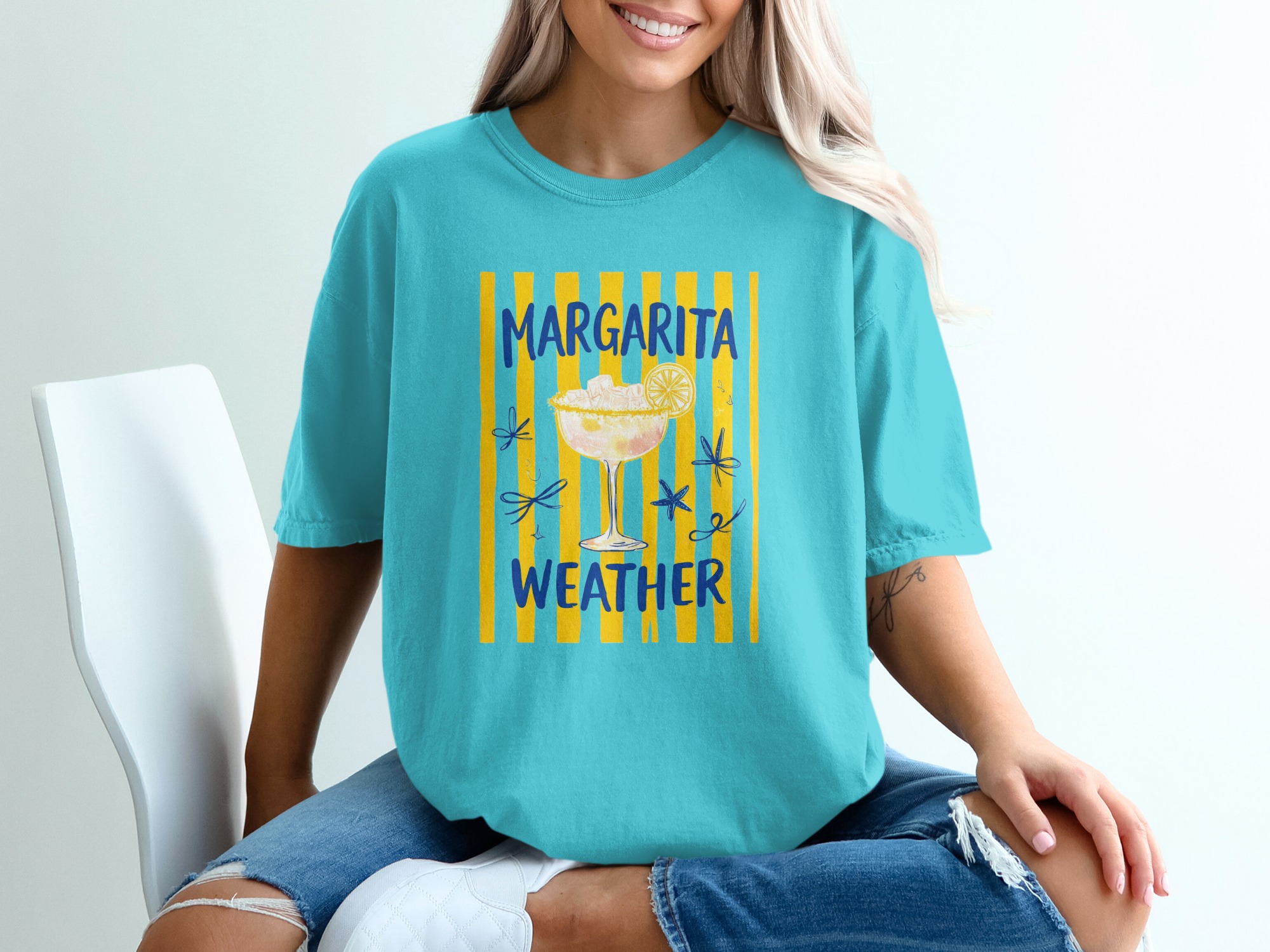 Comfort Colors® Margarita Weather T-Shirt, Summer Vacation Tee, Beach Party Outfit, Cocktail Lover Gift, Girls Trip Shirt - Image 9