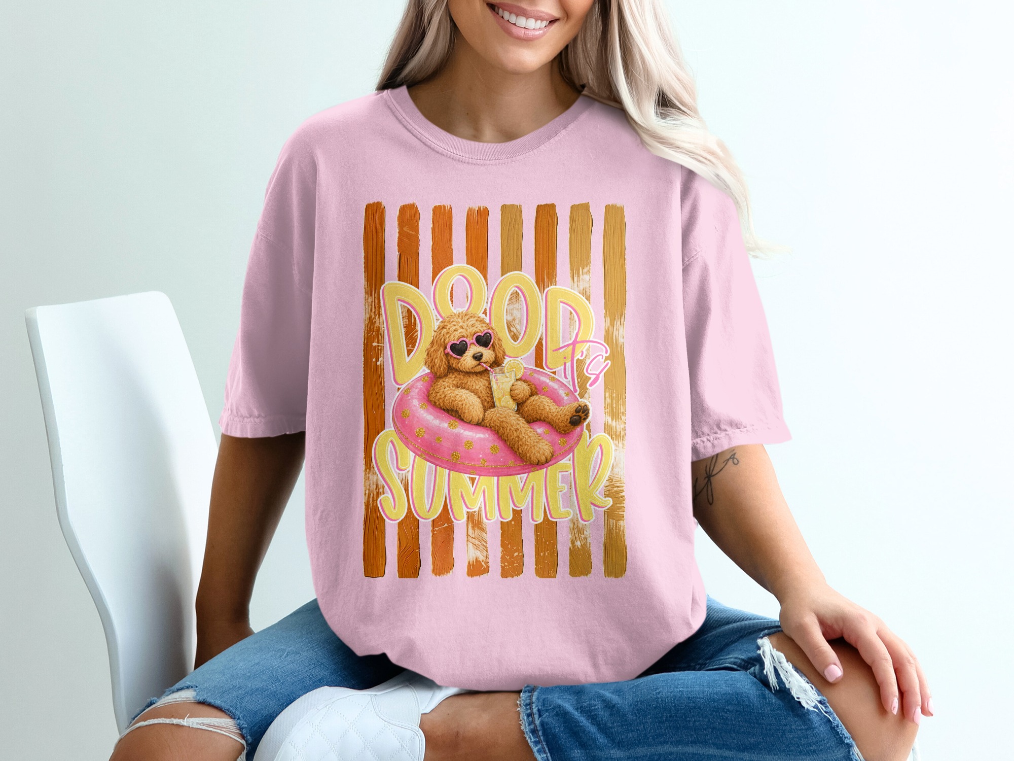 Comfort Colors® Doodle Summer T-Shirt, Dog Lover Tee, Goldendoodle Gift, Cute Pet Owner Vacation Shirt, Funny Summer Vibe, Puppy Mom Present - Image 17