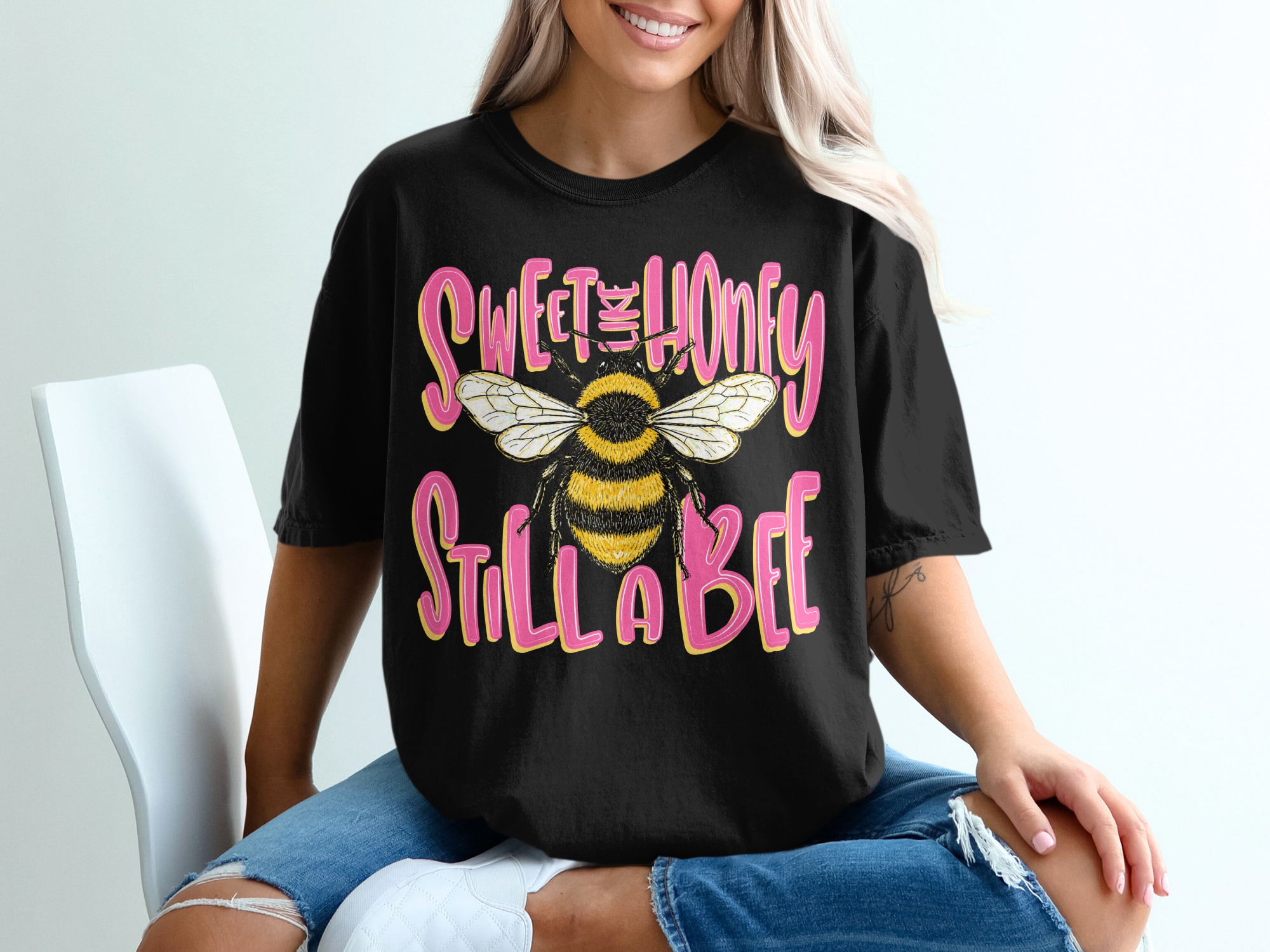 Sweet Like Honey Still A Bee T-Shirt, Sassy Bumblebee Shirt, Funny Bee Lover Tee, Cute Nature Lover Gift for Her, Women's Empowerment Top - Image 8