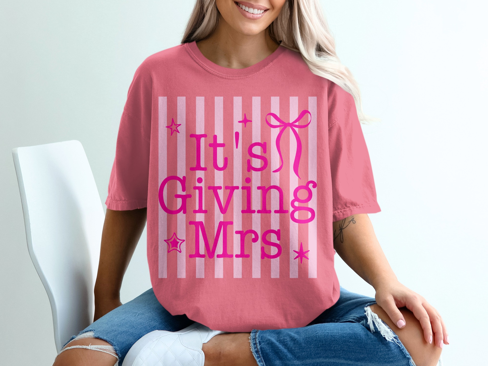 Comfort Colors® It's Giving Mrs T-Shirt, Future Mrs Shirt, Bachelorette Party Tee, Bridal Shower Gift, Engagement Party, Bride to Be Top - Image 16