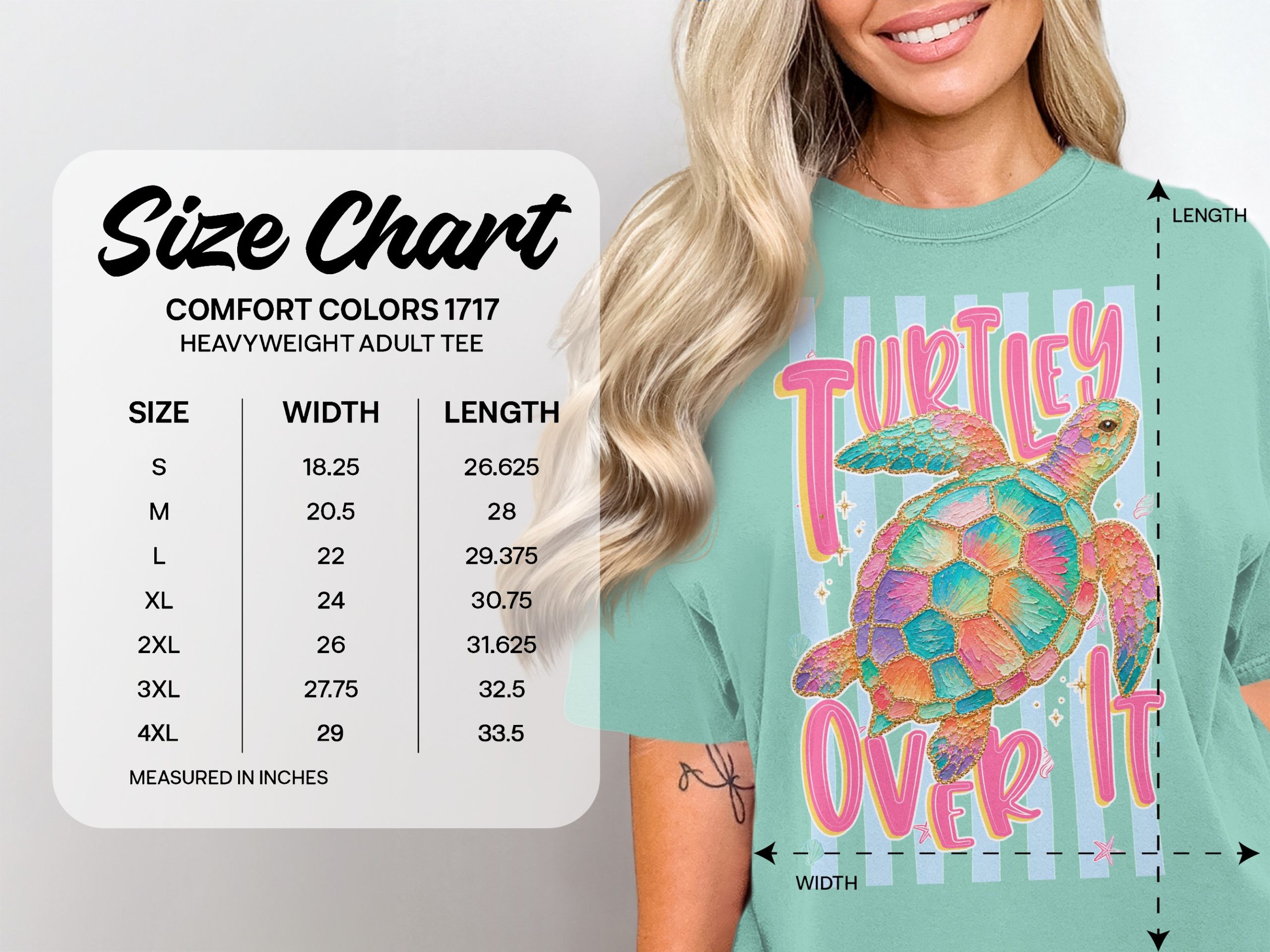 Comfort Colors® Turtley Over It T-Shirt, Funny Sea Turtle, Coastal Beachy Tee, Sarcastic Summer Top, Vacation, Cute Animal Lover Gift - Image 5