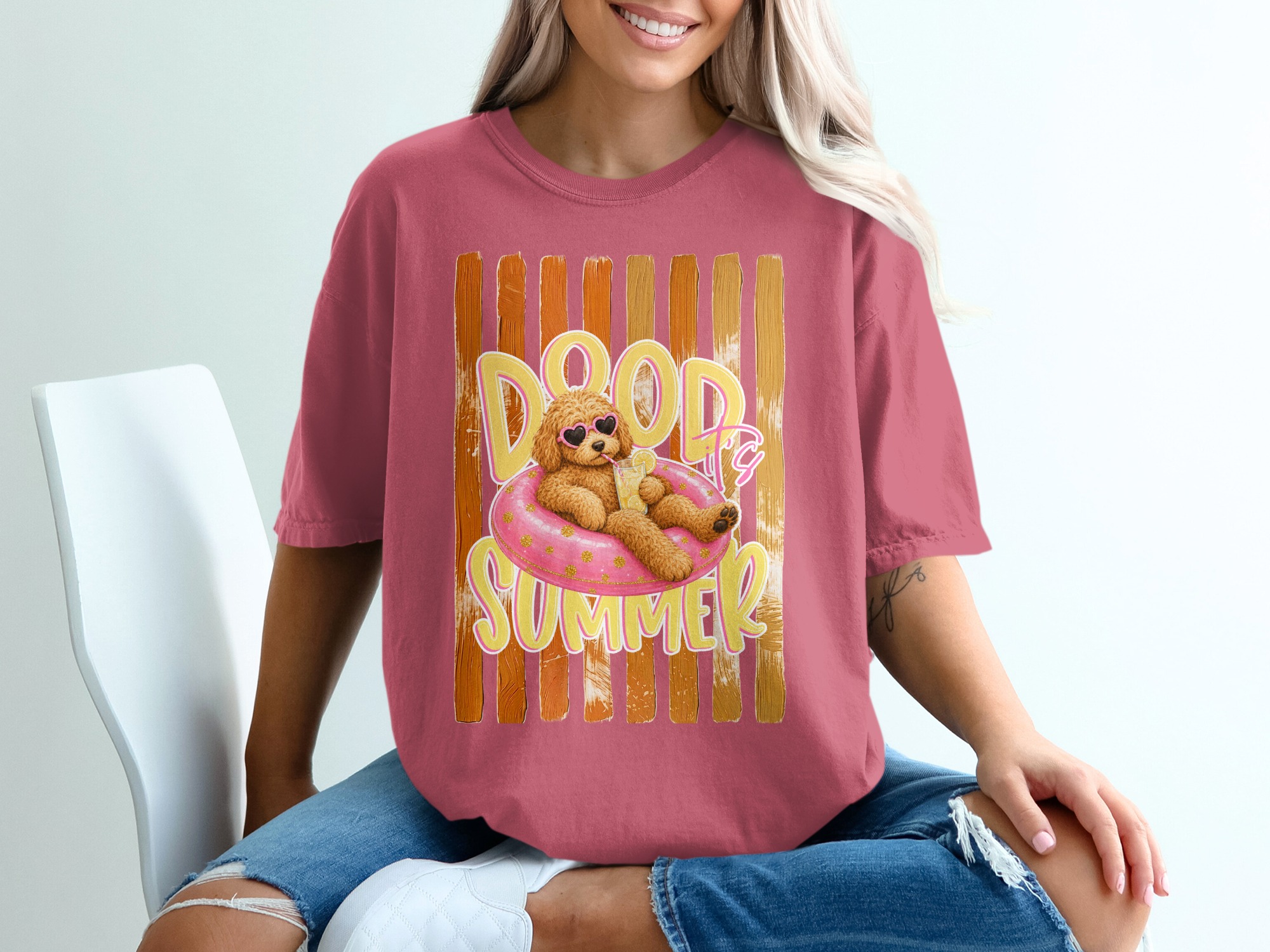 Comfort Colors® Doodle Summer T-Shirt, Dog Lover Tee, Goldendoodle Gift, Cute Pet Owner Vacation Shirt, Funny Summer Vibe, Puppy Mom Present - Image 15