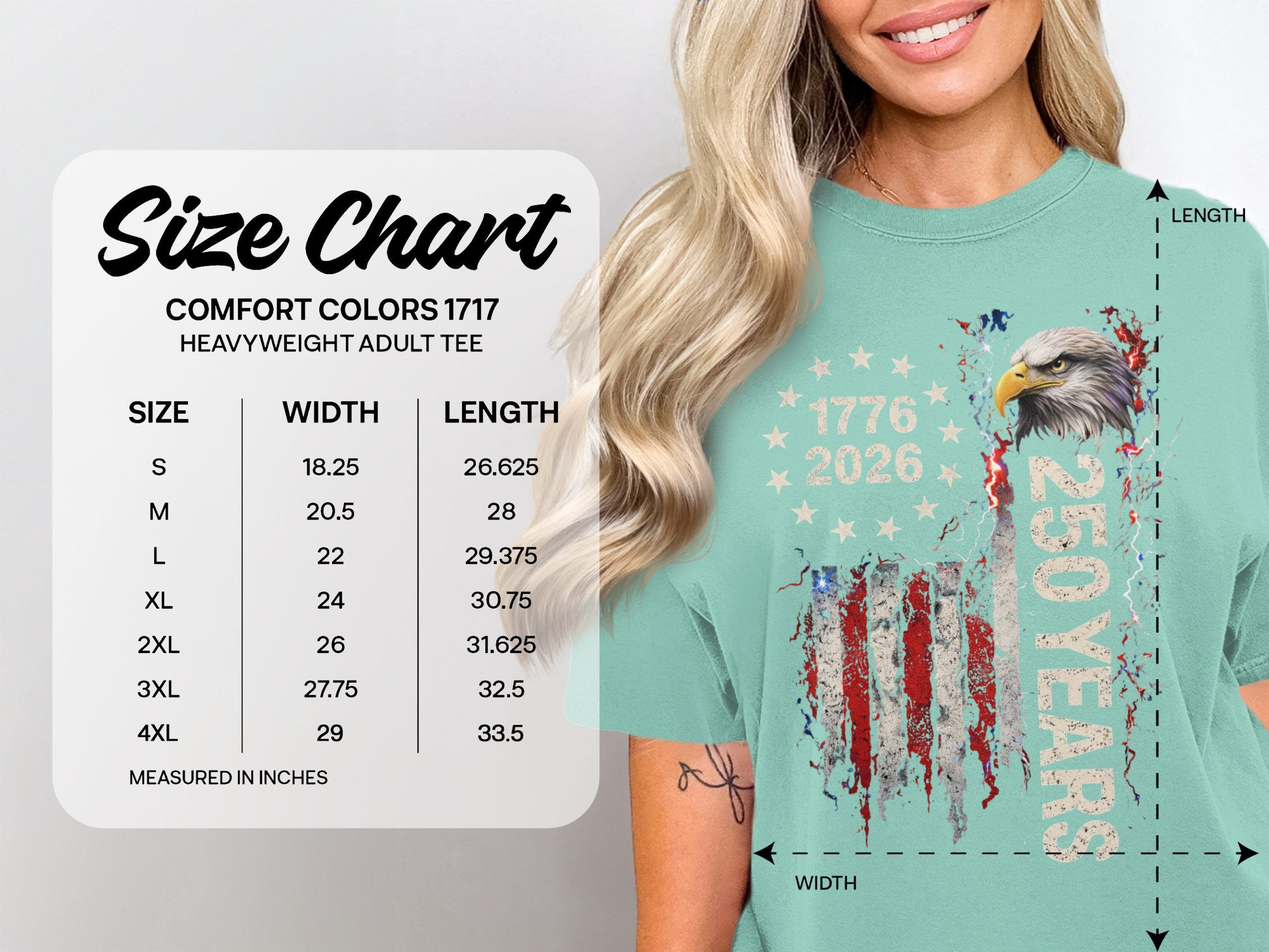 1776 2026 250 Years T-Shirt, Patriotic American Flag Eagle Tee, Distressed USA Independence Day Shirt, Commemorative Bicentennial Plus 50 - Image 4