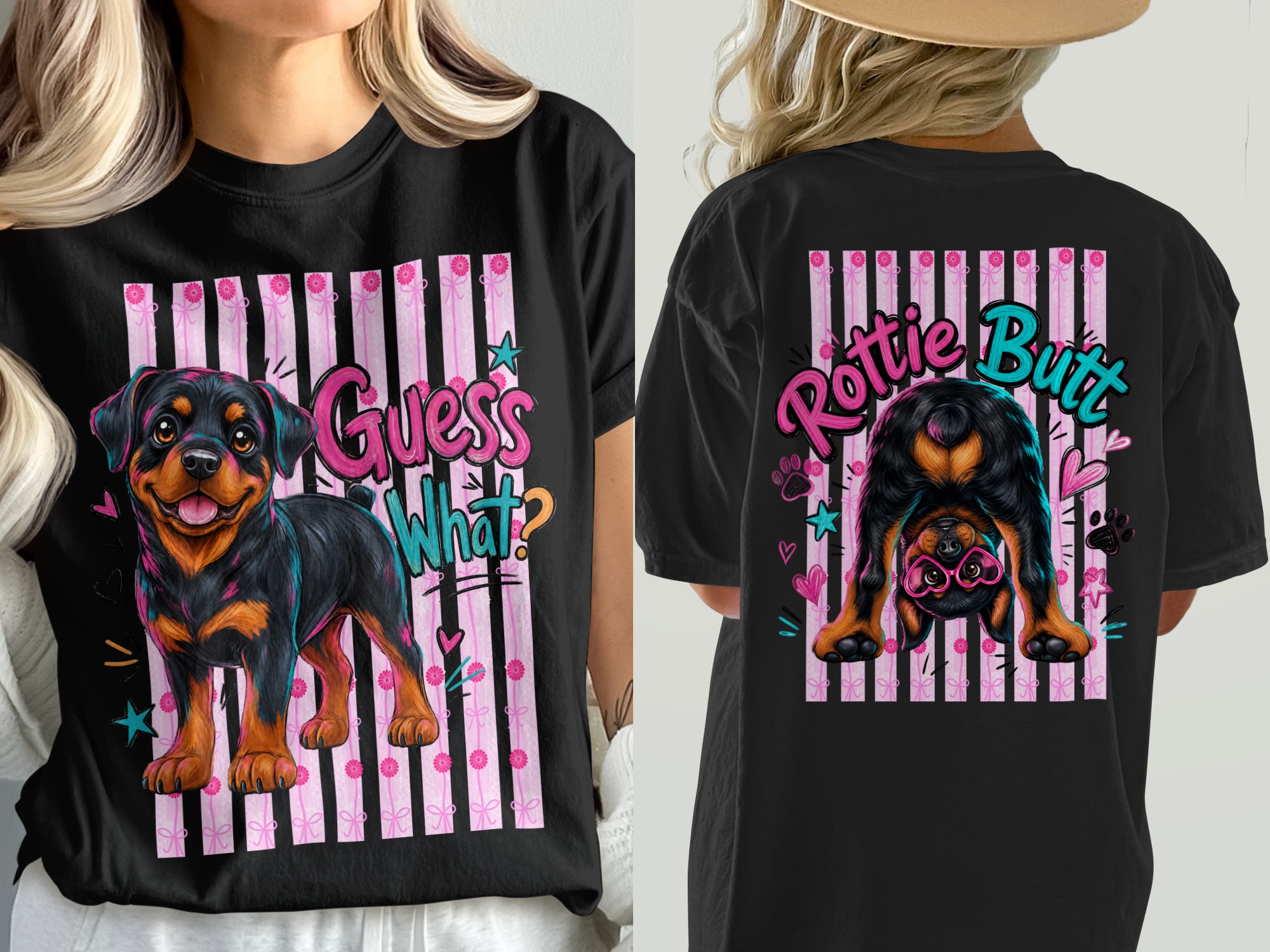 Cute Rottweiler T-Shirt, Comfort Colors ® Puppy Dog Tee for Dog Moms & Pet Lovers, Playful Guess What Graphic Shirt, Vibrant Pet Owner Gift - Image 5