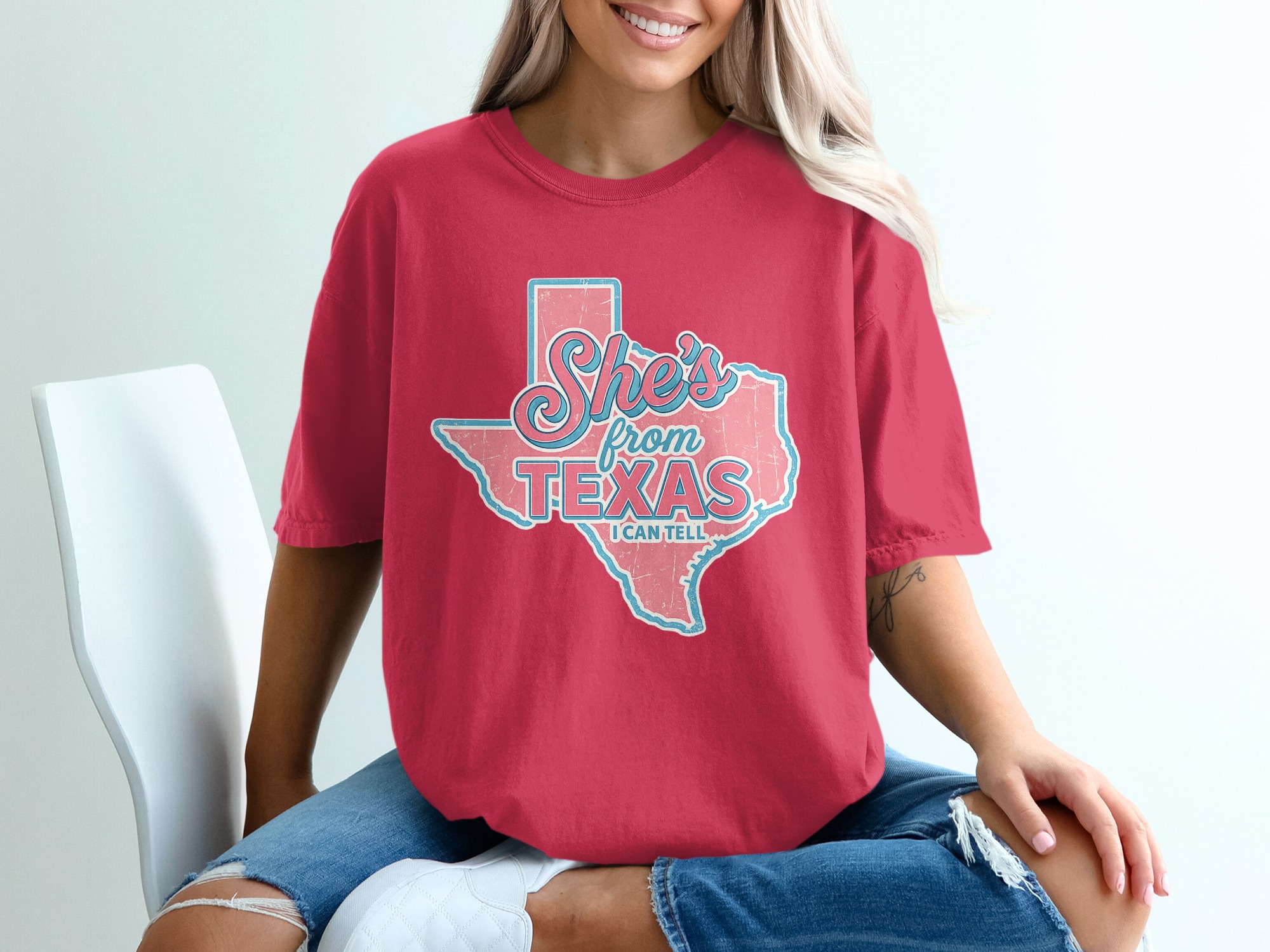 She's From Texas T-Shirt, Texas I Can Tell Tee, Vintage Texas Women's Shirt, Retro Texas Pride Top, Southern Girl Gift for Her, Texas Lover - Image 14