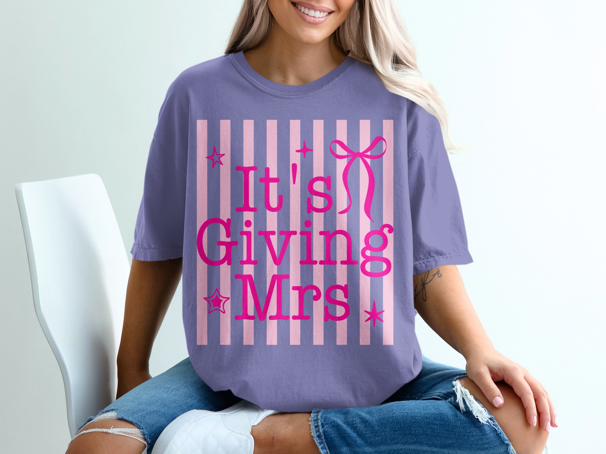 Comfort Colors® It's Giving Mrs T-Shirt, Future Mrs Shirt, Bachelorette Party Tee, Bridal Shower Gift, Engagement Party, Bride to Be Top - Image 13