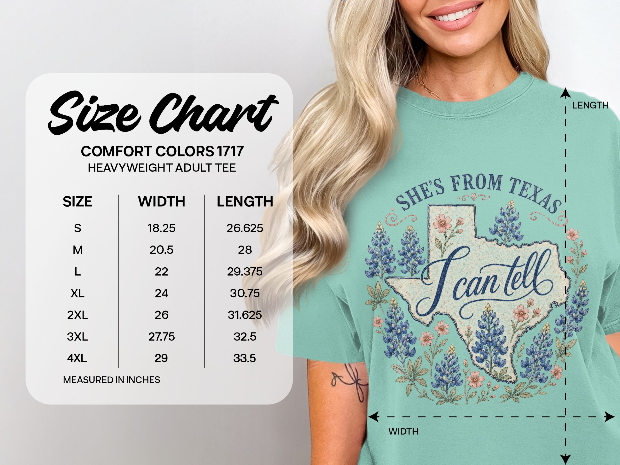 She's From Texas T-Shirt, Bluebonnet Texas State Pride Shirt for Women, Southern Texas Girl Gift, Texas Lover Tee - Image 6
