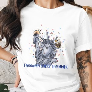 Fourth of July T-Shirt, Lady Liberty & Eagle Freedom Tee, Patriotic American Flag Shirt, Independence Day Gift, USA Graphic Tee