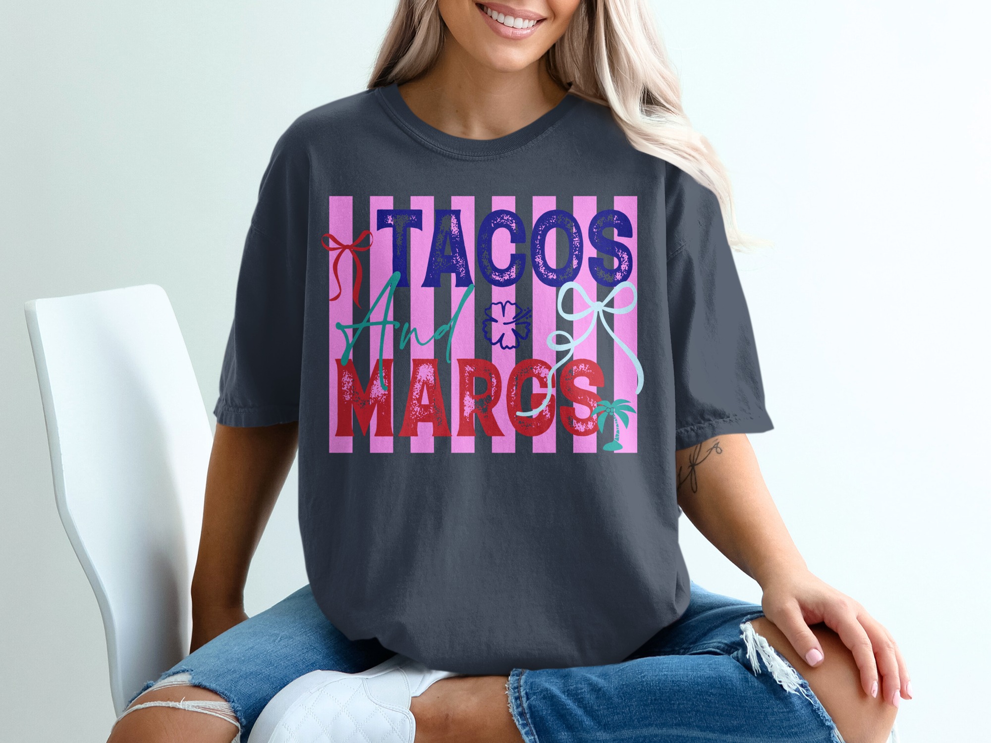 Tacos and Margs T-Shirt, Fun Margarita Drink Tee, Cinco de Mayo Party Shirt, Girls Trip Vacation Gift for Her - Image 12