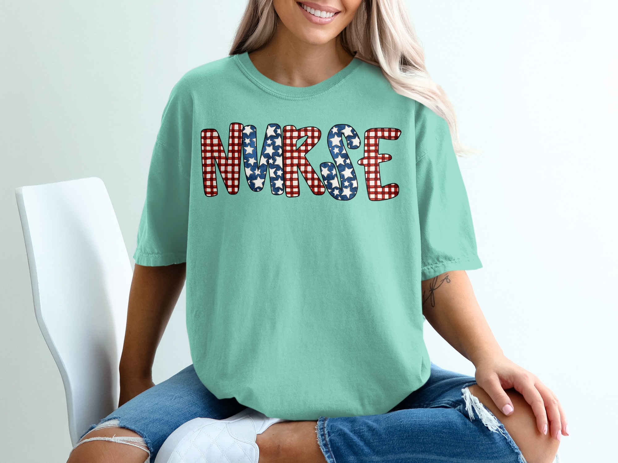 Patriotic Nurse T-Shirt | American Flag RN Shirt for Healthcare Worker | Nurse Appreciation Gift Idea for Medical Professional - Image 10