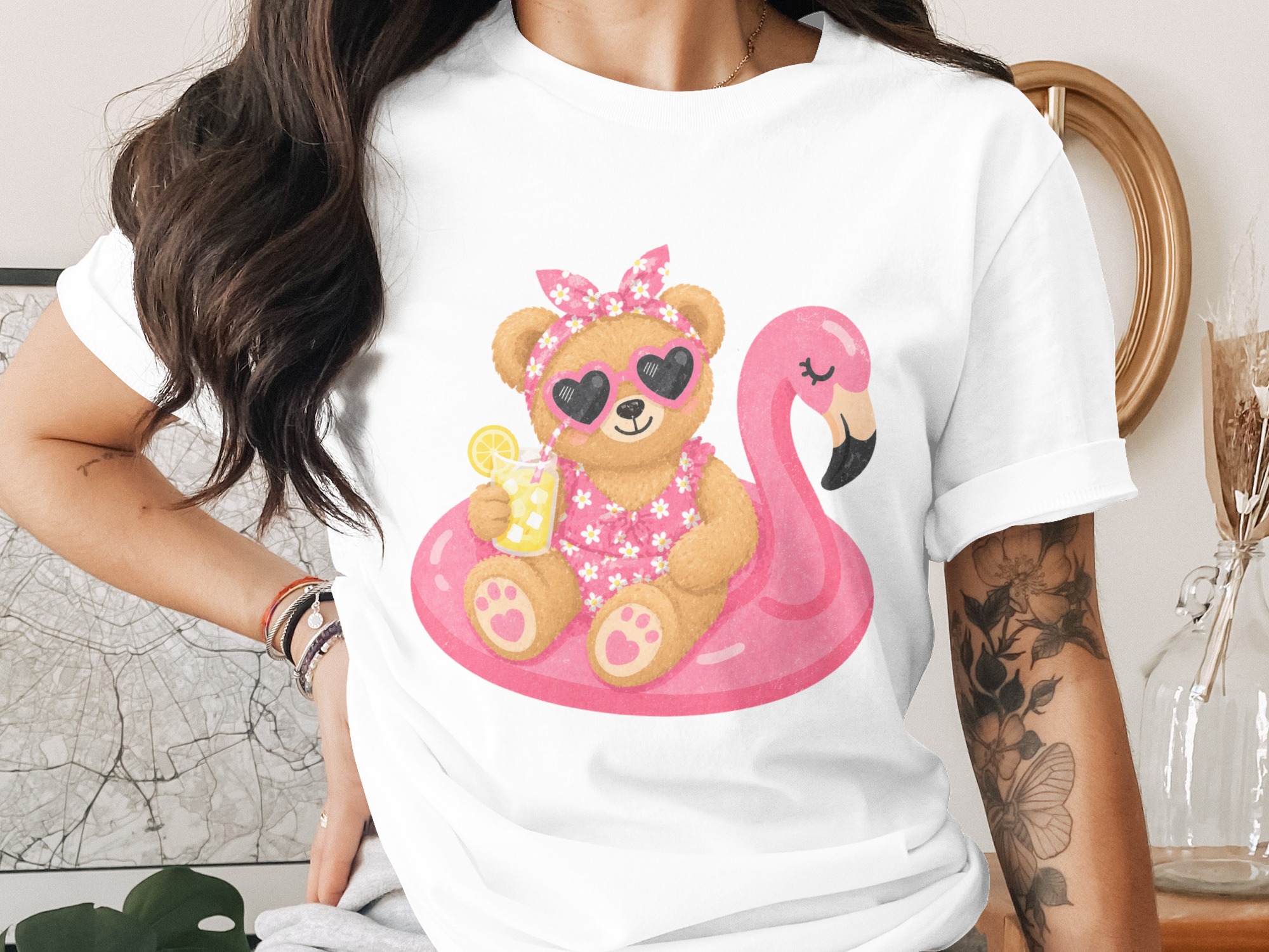 Summer Fun Teddy Bear Pool Party T-Shirt