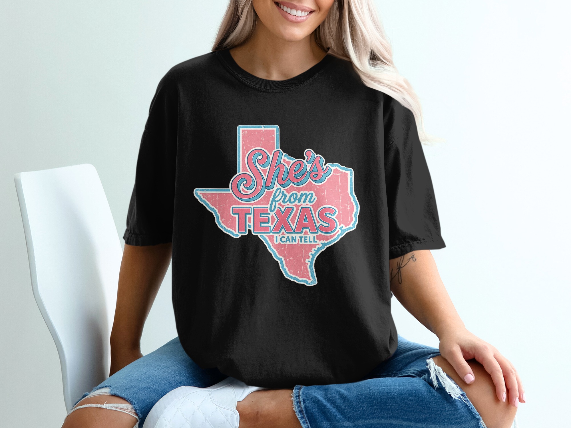She's From Texas T-Shirt, Texas I Can Tell Tee, Vintage Texas Women's Shirt, Retro Texas Pride Top, Southern Girl Gift for Her, Texas Lover - Image 8