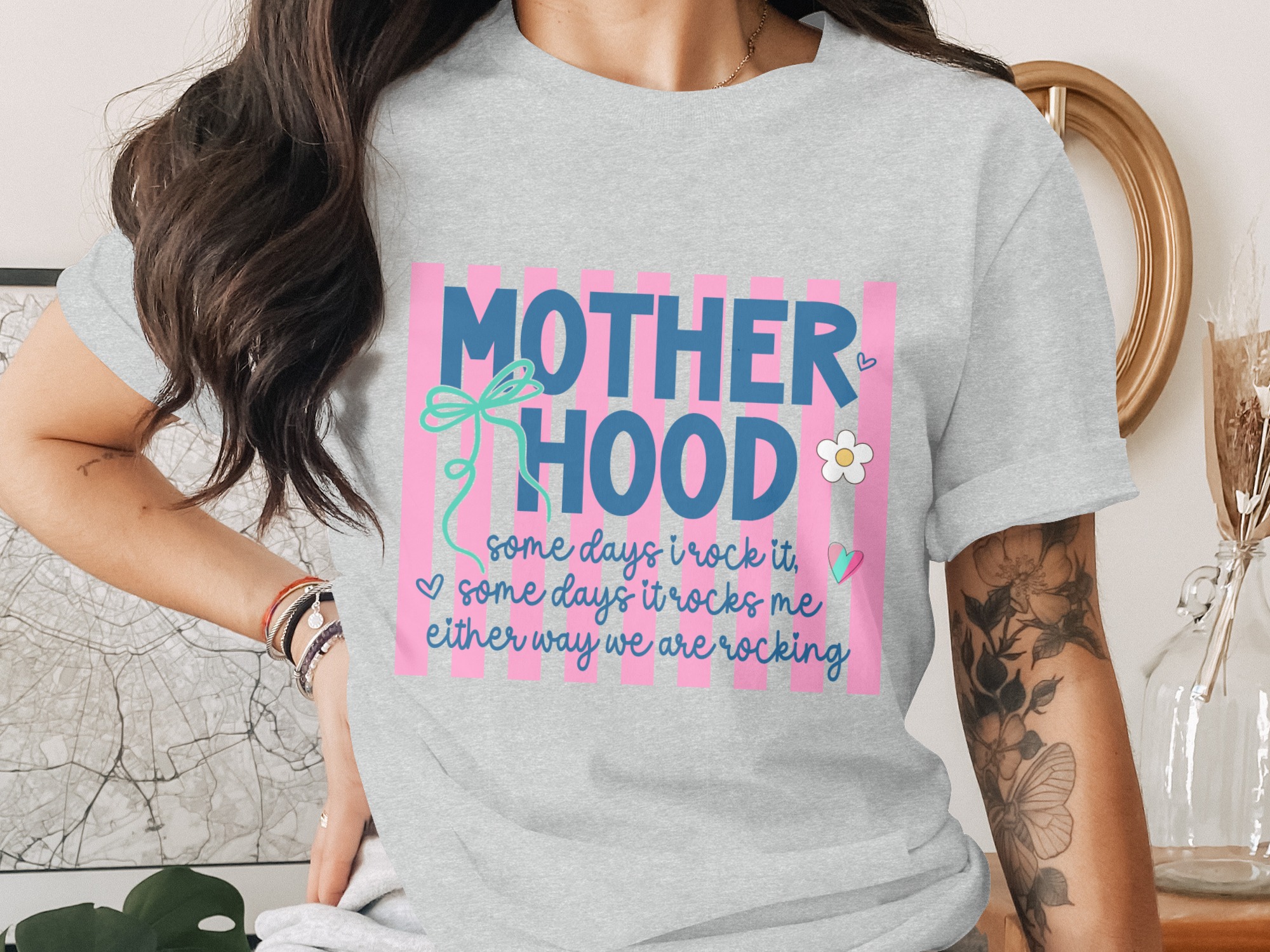 Comfort Colors® Motherhood T-Shirt, Mom Life Shirt, Some Days I Rock It Tee, Funny Motherhood Gift for New Mom, Mama Shirt, Cute Mom Gift - Image 2
