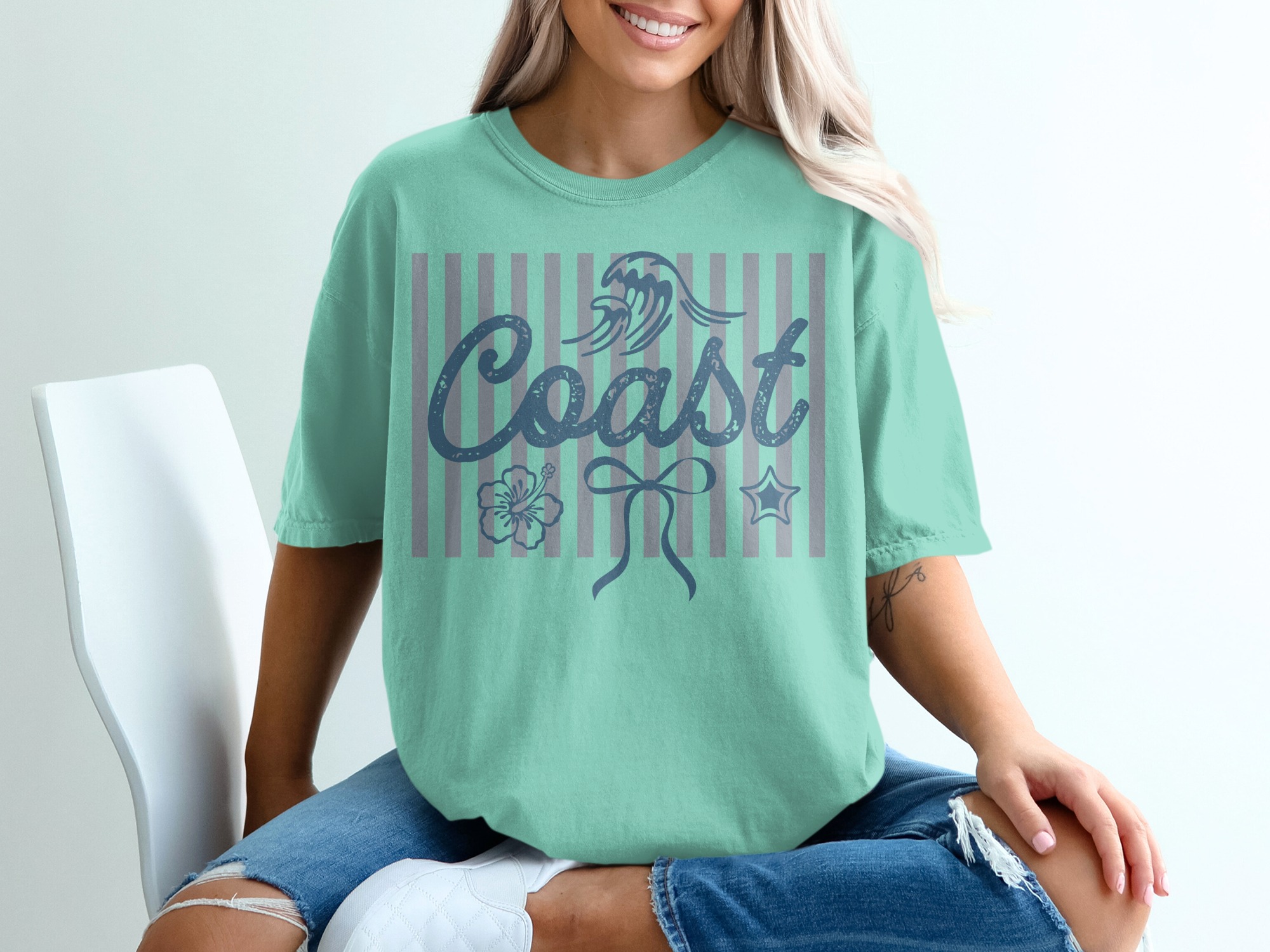 Coast T-Shirt, Beach Lover Summer Vacation Tee, Coastal Vibe Gift for Her, Nautical Ocean Adventure Apparel, Holiday Travel Top - Image 10