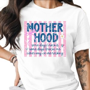 Comfort Colors® Motherhood T-Shirt, Motherhood Rocks Tee, Funny New Mom Shirt, Gift for Mama, Chaotic Mom Life Tee, Distressed Graphic Mama
