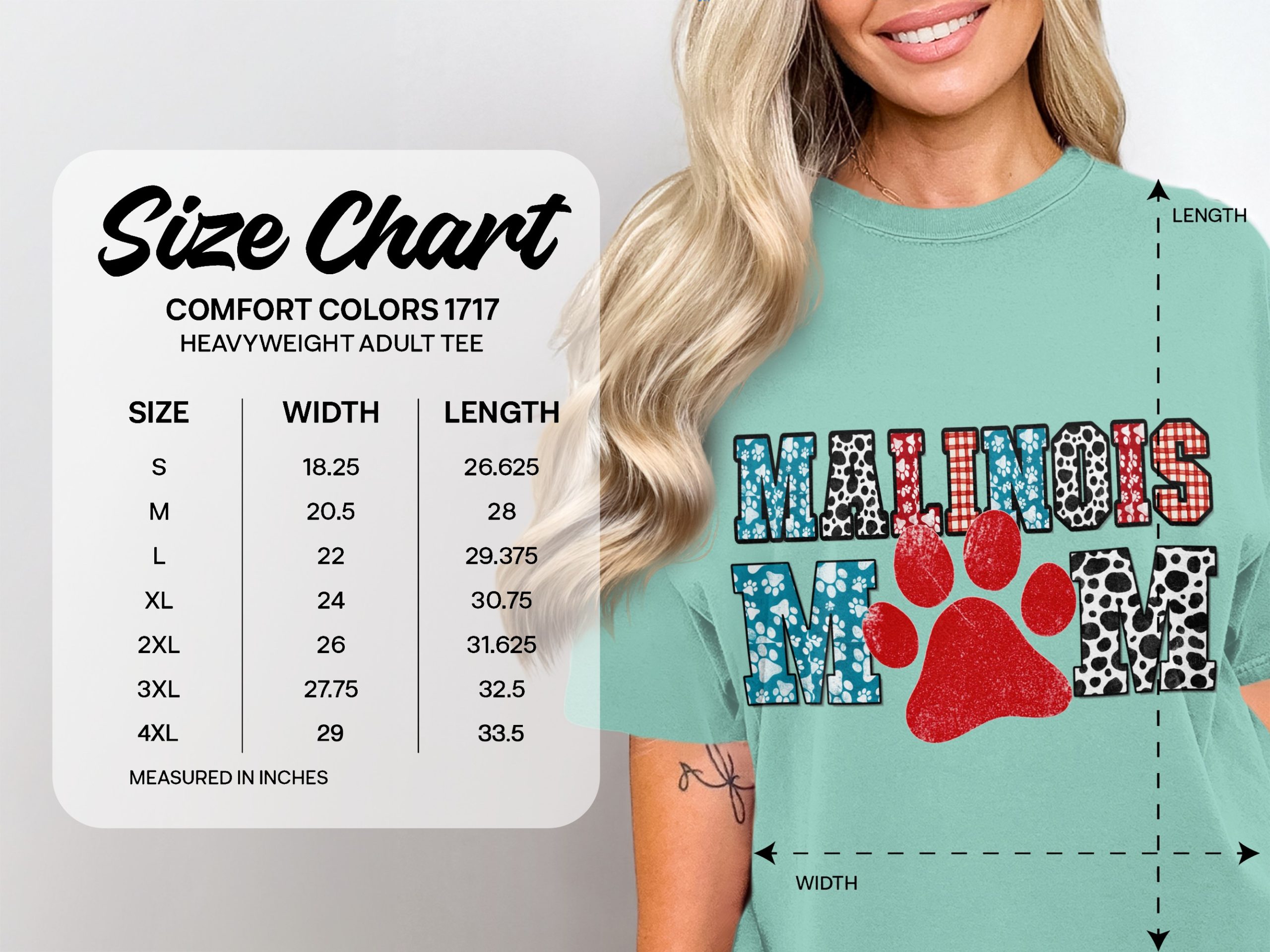 Malinois Mom T-Shirt, Distressed Paw Print Belgian Malinois Mama Tee, Dog Lover Gift for Her, Cute Pet Owner Shirt - Image 6