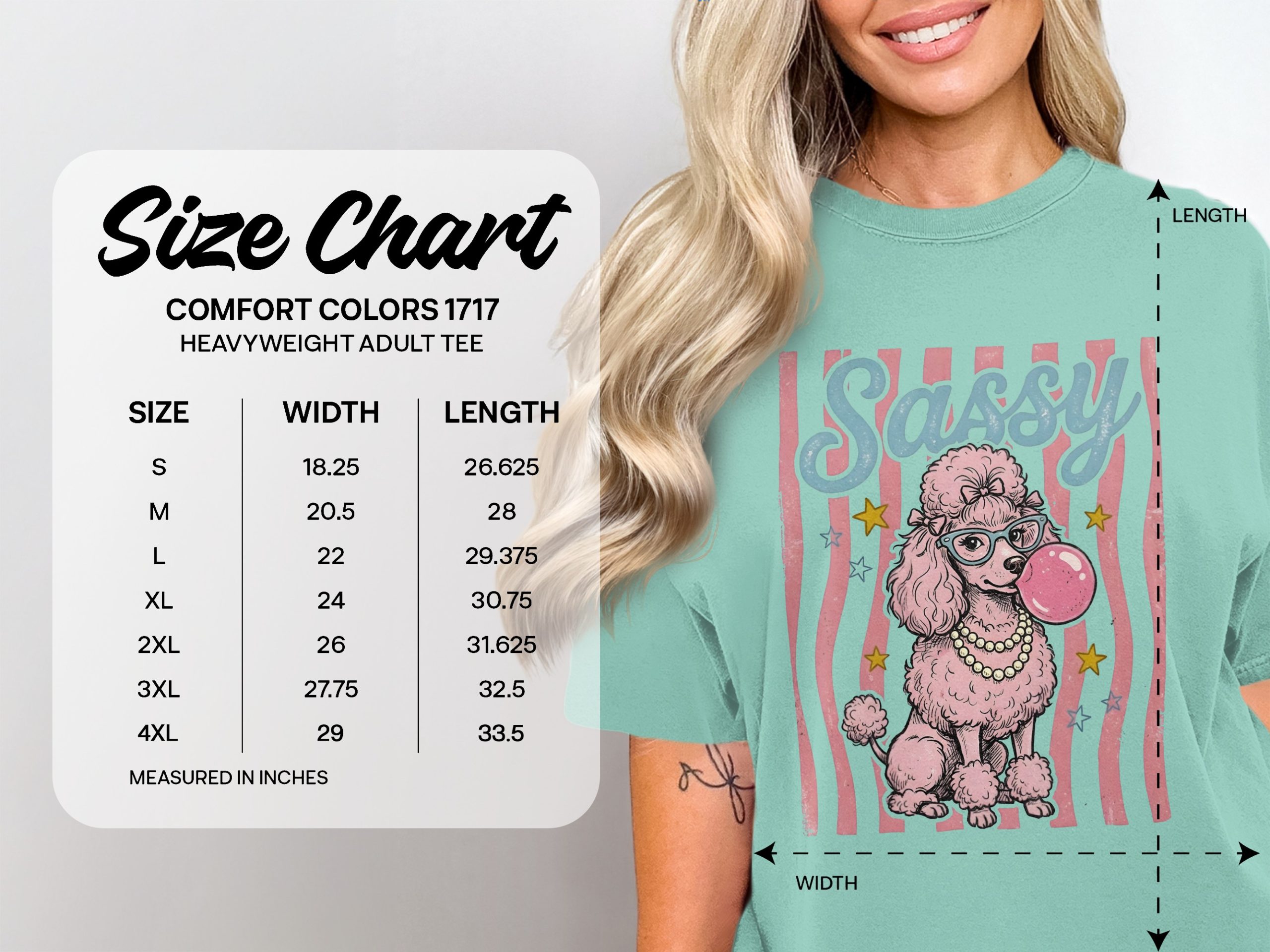 Sassy Pink Poodle T-Shirt, Retro Bubble Gum Poodle Tee, Vintage Dog Lover Gift, Cute Dog Mom Shirt for Her - Image 4