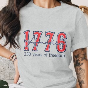 1776 America T-Shirt, 250 Years Freedom Patriotic Tee, Independence Day Gift, USA History Shirt, Fourth of July Apparel