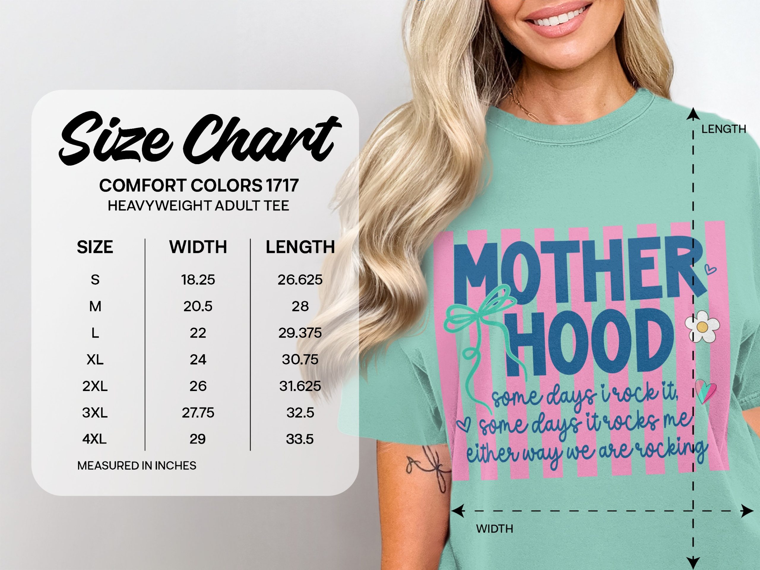 Comfort Colors® Motherhood T-Shirt, Mom Life Shirt, Some Days I Rock It Tee, Funny Motherhood Gift for New Mom, Mama Shirt, Cute Mom Gift - Image 6