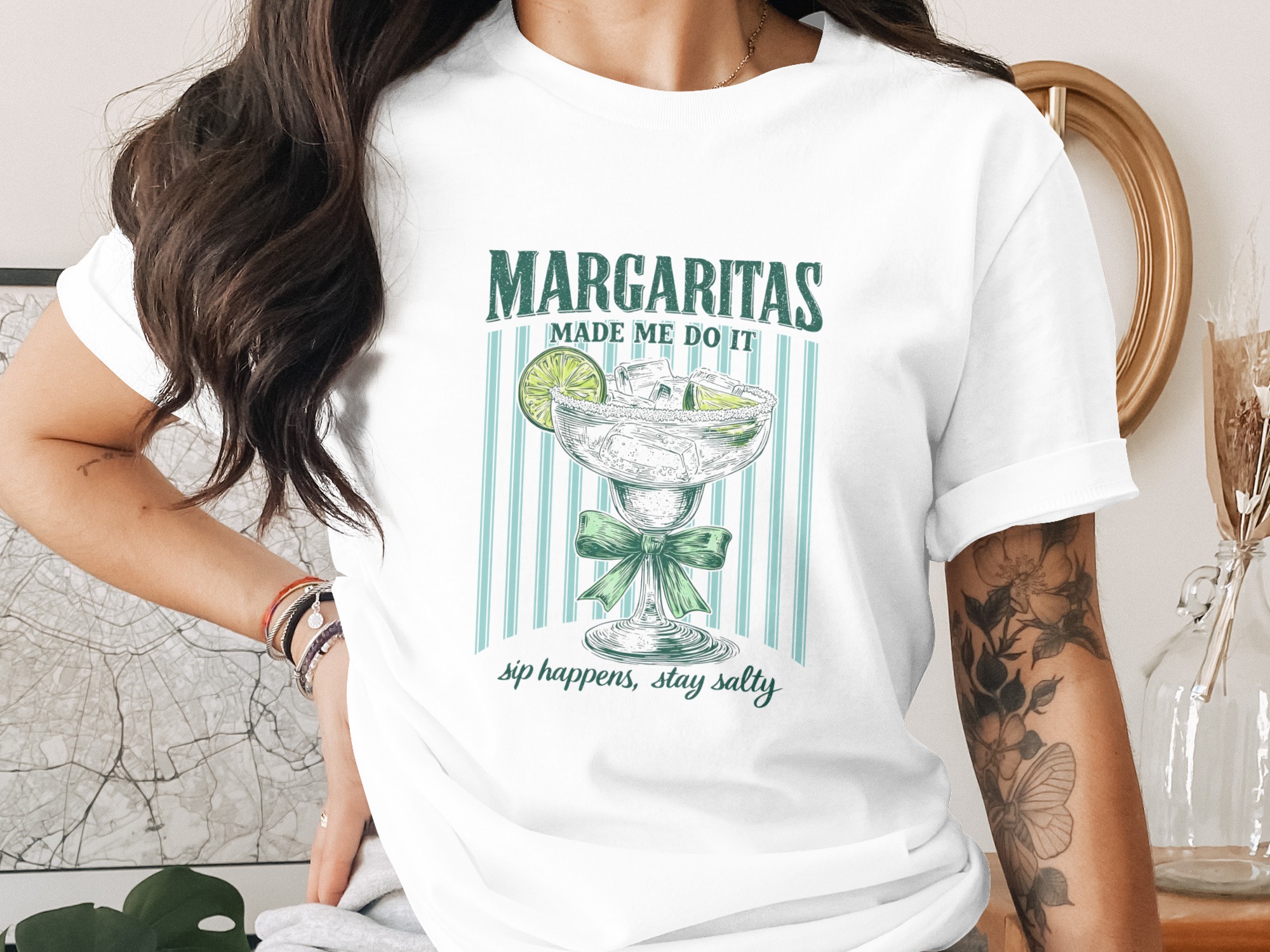 Margaritas Made Me Do It T-Shirt, Comfort Colors ® Cocktail Tee, Funny Drink Shirt, Salty Margarita Lover Gift, Vacation Vibes Shirt