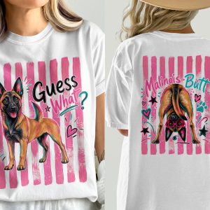 Belgian Malinois T-Shirt, Comfort Colors 1717® Front Back Design, Funny Malinois Butt Dog Mom Gift, Cute Maligator Owner Tee