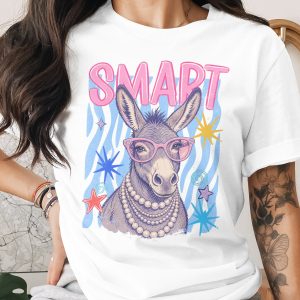 Smart Donkey T-Shirt, Comfort Colors ® Preppy Animal Tee, Quirky Librarian Gift, Sassy Woman Graduation Shirt, Teacher Gift